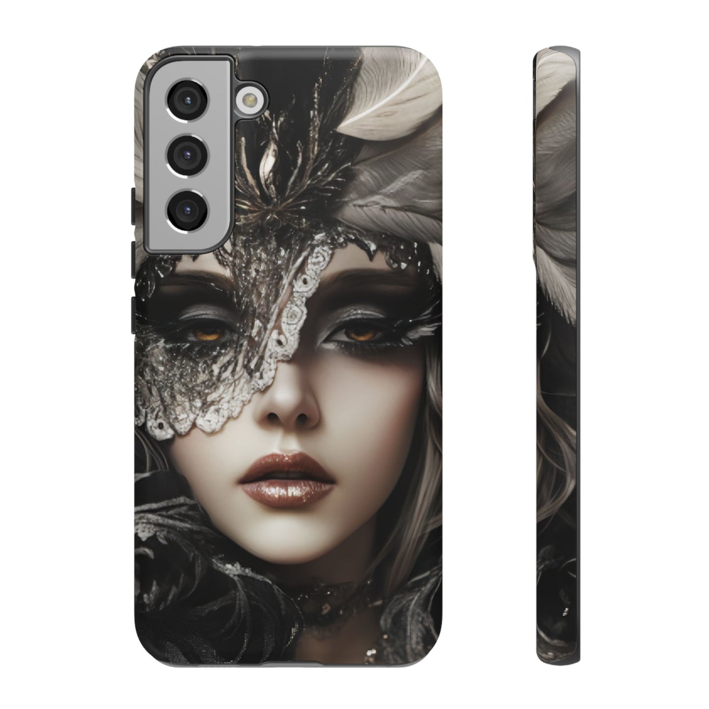 Goth Phone Case with Aesthetic Woman - iPhone 16 15 14 13 12 11, Samsung Galaxy & Google Pixel Phone Covers