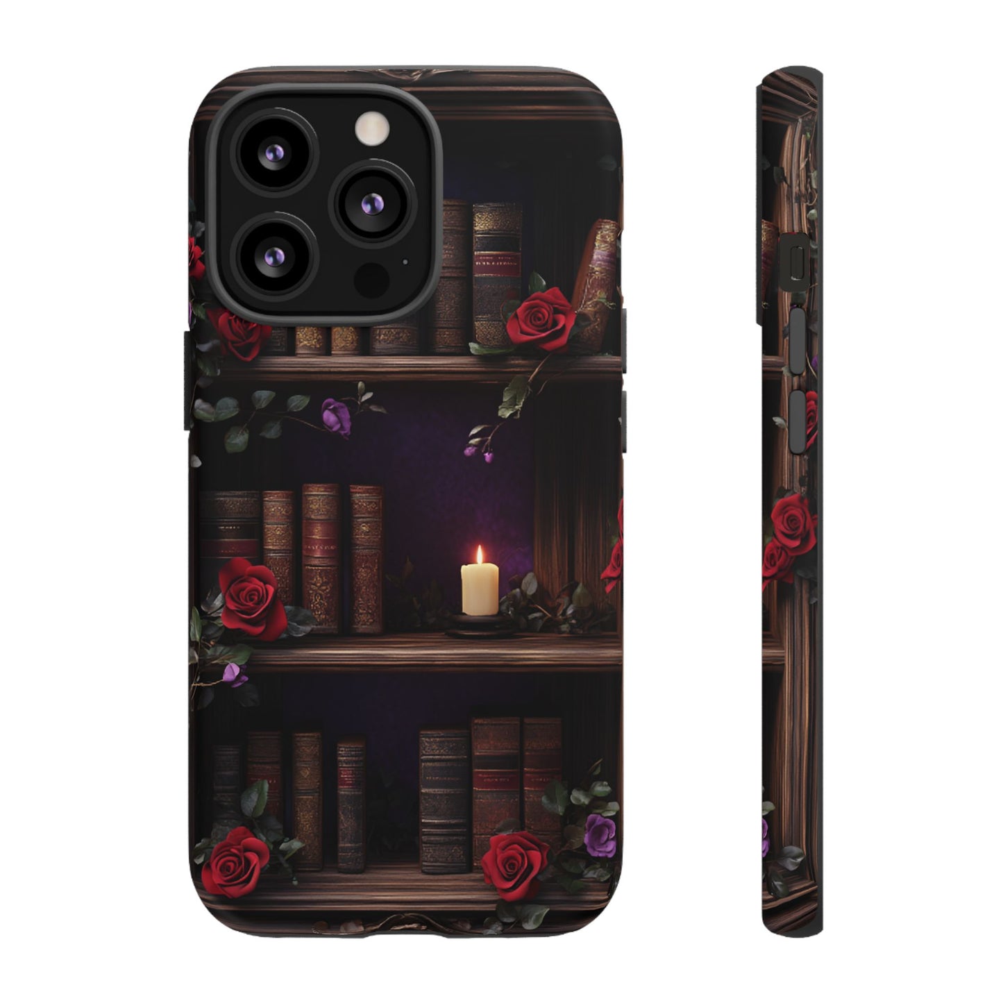 Vintage Books Phone Case - Goth Dark Academia Library Phone Cases for iPhone 16 15 14 13 12 11, Samsung Galaxy & Google Pixel