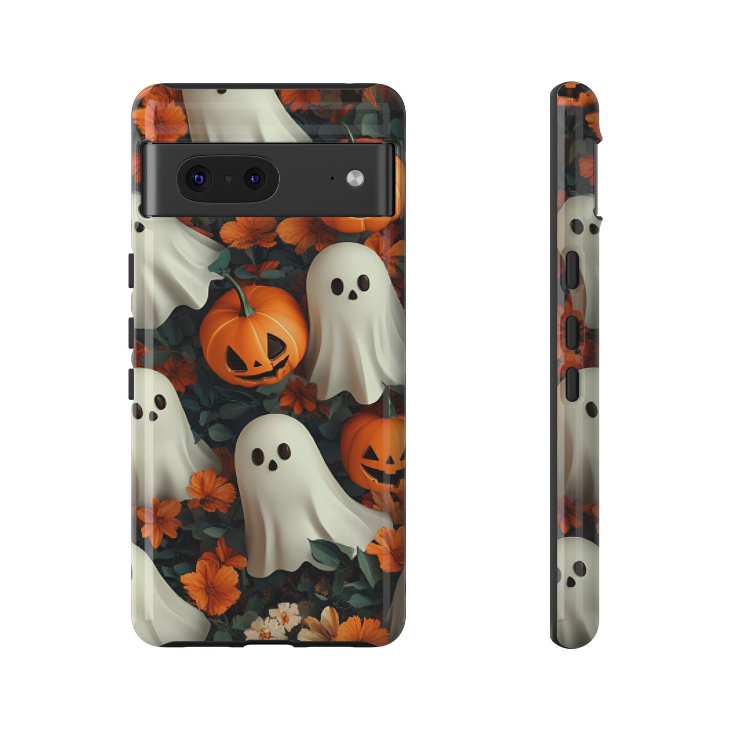 Halloween Ghosts and Pumpkins Phone Case - Spooky and Cute Phone Cases - iPhone 16 15 14 13 12 11, Samsung Galaxy & Google Pixel Phone Covers