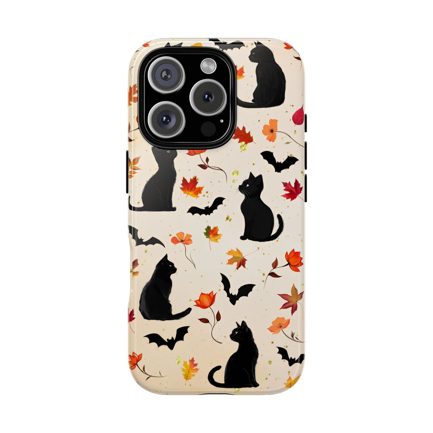 Cute Black Cats Halloween Phone Case - Aesthetic Fall Phone Cases - iPhone 16 15 14 13 12 11, Samsung Galaxy & Google Pixel Phone Covers