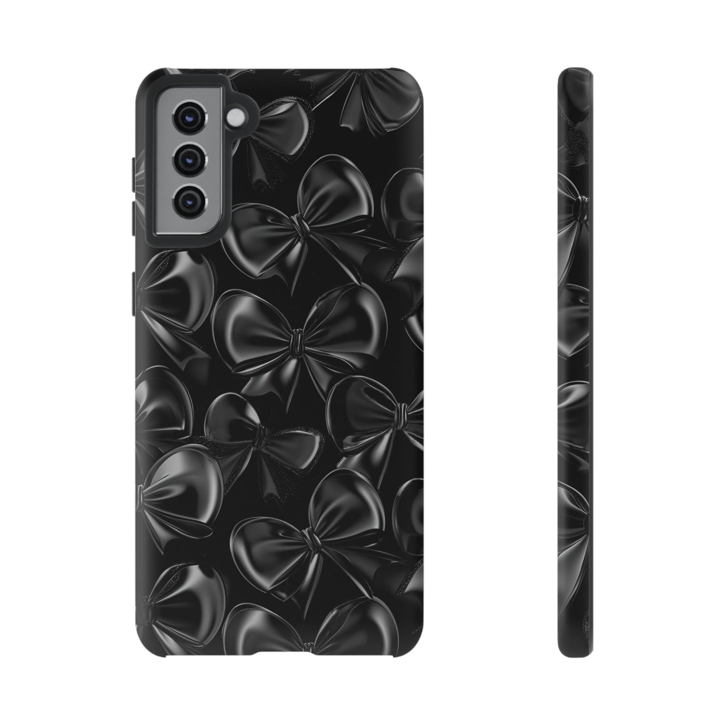 Black Bow Phone Case - Gothic Dark Coquette Phone Cover for iPhone 16 15 14 13 12 11, Samsung Galaxy & Google Pixel