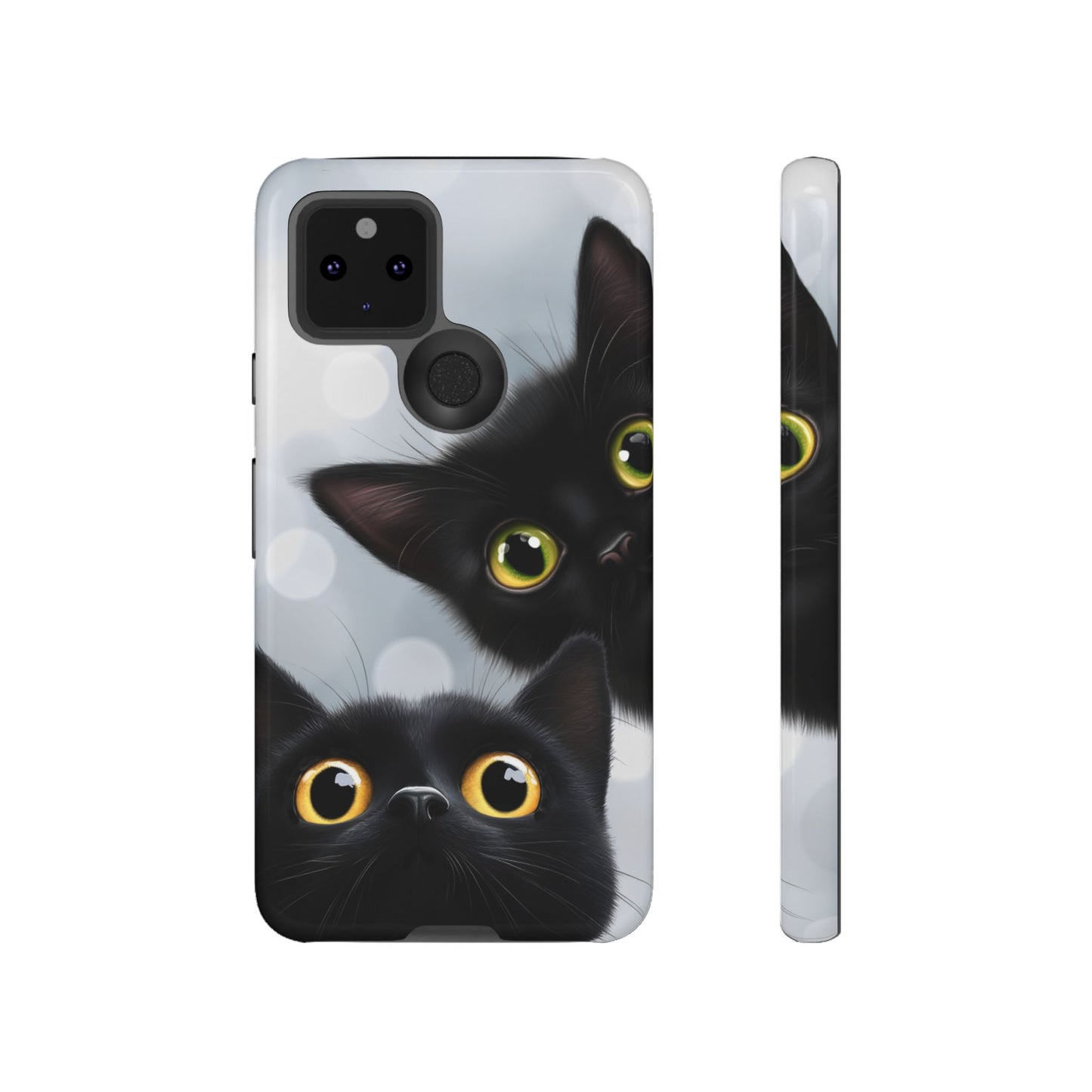 Cat Phone Case - Cute Black Cats Phone Cases for iPhone 16 15 14 13 12 11, Samsung Galaxy & Google Pixel