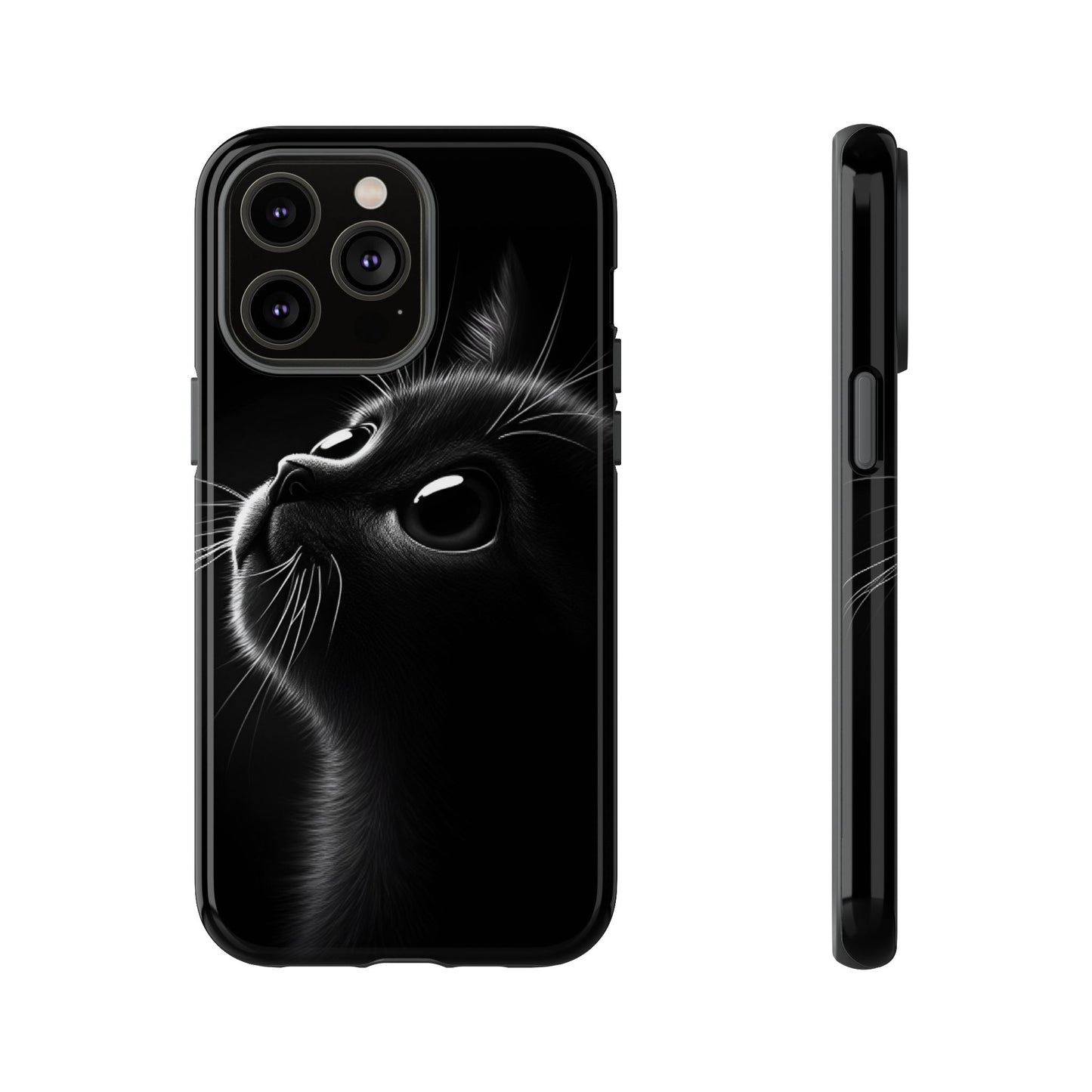 Cute Black Cat Phone Case - Cat Lover Phone Cases for iPhone 16 15 14 13 12 11, Samsung Galaxy & Google Pixel