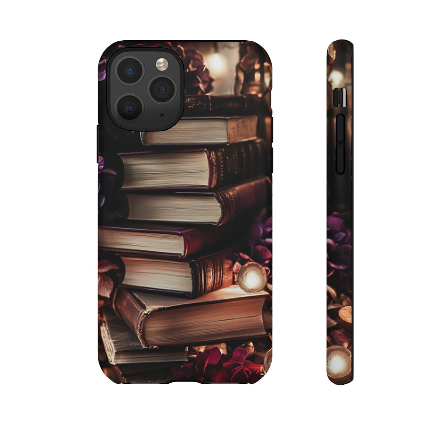 Book Lover Phone Case - Vintage Dark Academia Books - iPhone 16 15 14 13 12 11, Samsung Galaxy & Google Pixel Phone Covers