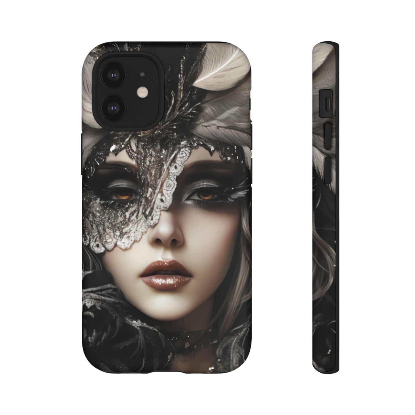 Goth Phone Case with Aesthetic Woman - iPhone 16 15 14 13 12 11, Samsung Galaxy & Google Pixel Phone Covers