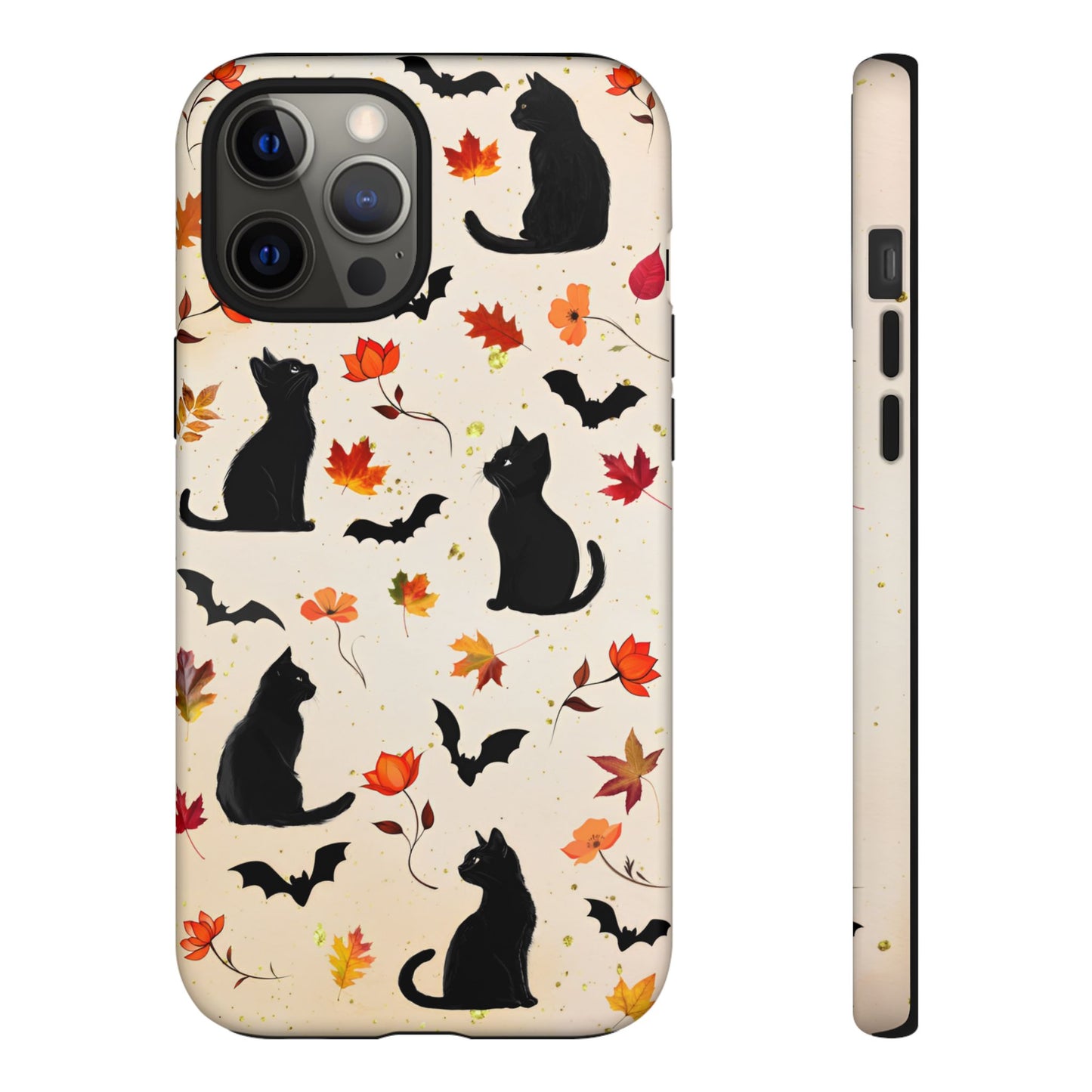 Cute Black Cats Halloween Phone Case - Aesthetic Fall Phone Cases for iPhone 16 15 14 13 12 11, Samsung Galaxy & Google Pixel