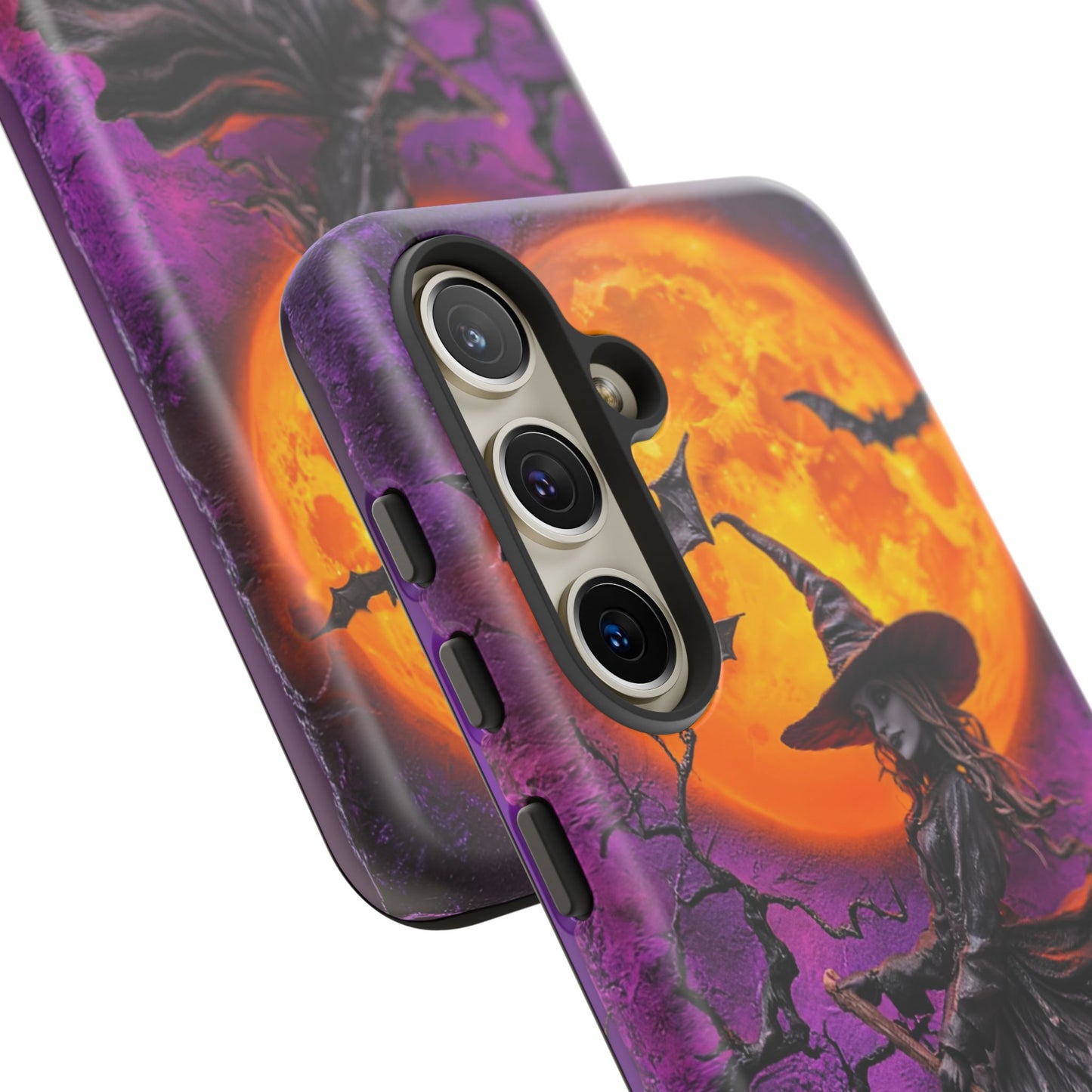 Witch and Bats Phone Case - Witchy Halloween Phone Cases for iPhone 16 15 14 13 12 11, Samsung Galaxy & Google Pixel