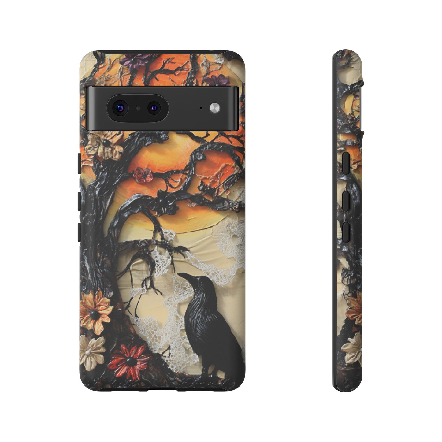 Gothic Raven Phone Case - Fantasy Goth Phone Cases for iPhone 16 15 14 13 12 11, Samsung Galaxy & Google Pixel