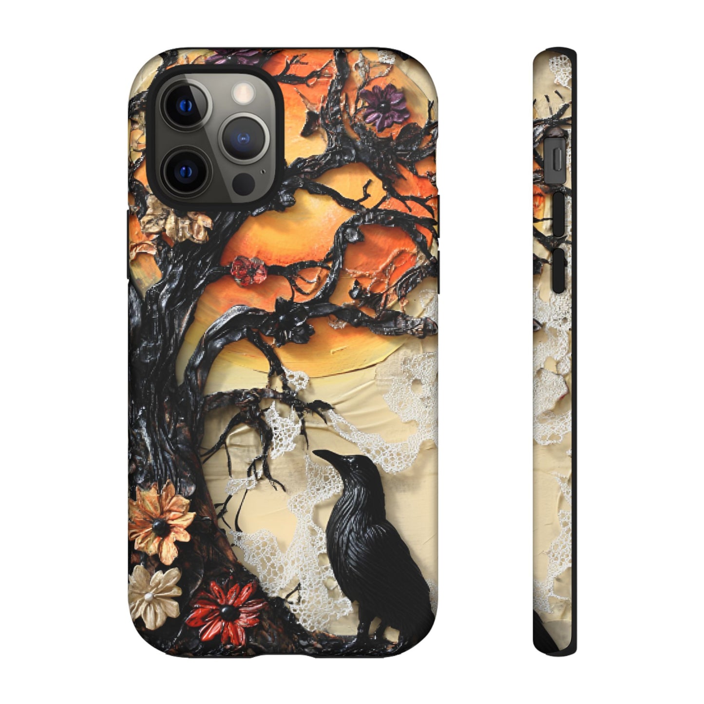 Gothic Raven Phone Case - Fantasy Goth Phone Cases for iPhone 16 15 14 13 12 11, Samsung Galaxy & Google Pixel