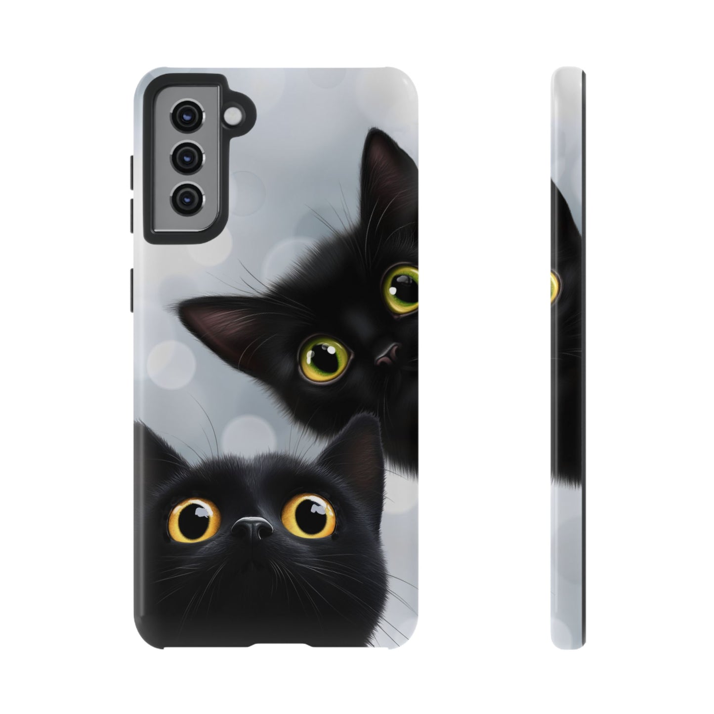 Cat Phone Case - Cute Black Cats Phone Cases for iPhone 16 15 14 13 12 11, Samsung Galaxy & Google Pixel