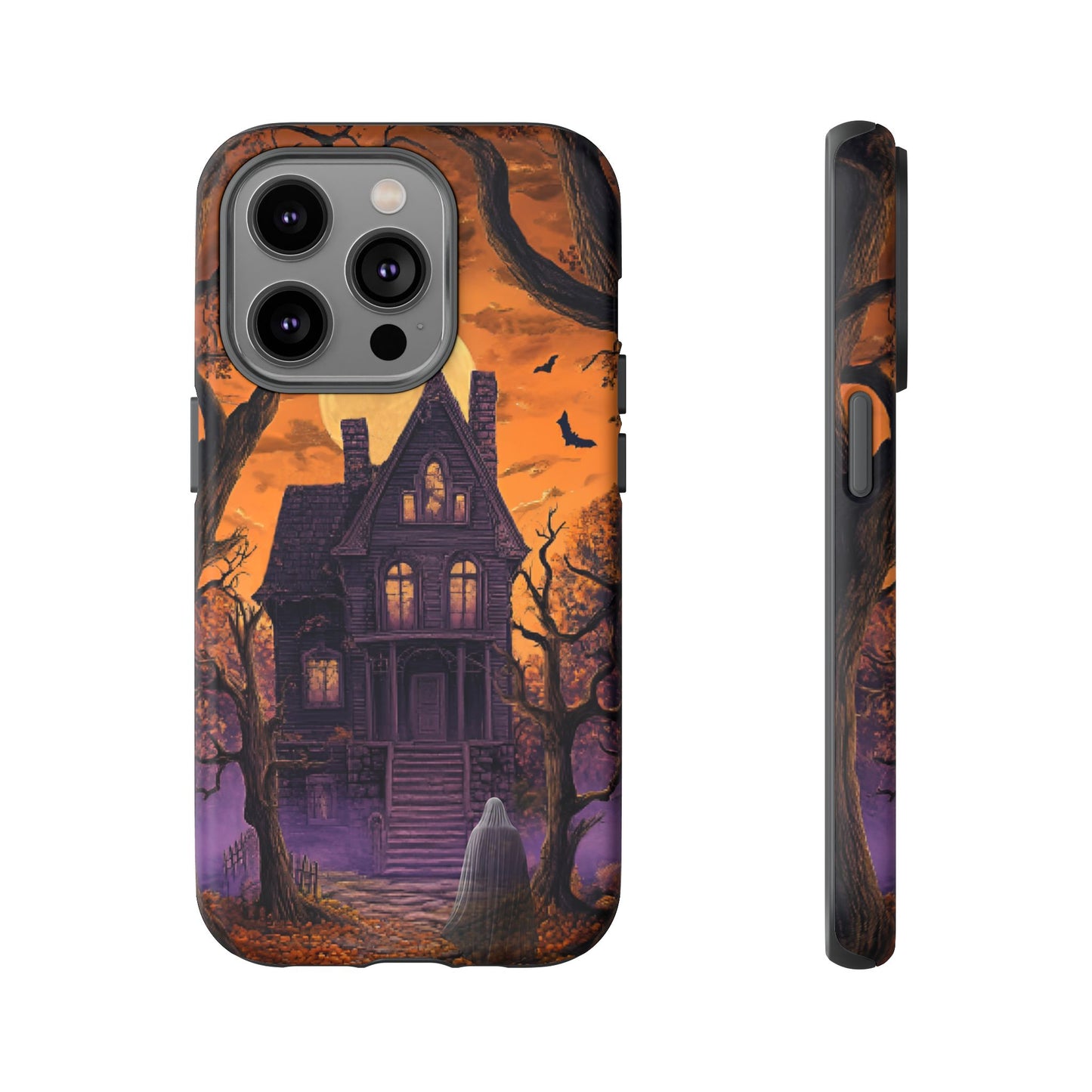 Halloween Haunted Mansion and Ghost Phone Case - Spooky Season Phone Cases - iPhone 16 15 14 13 12 11, Samsung Galaxy & Google Pixel Phone Covers