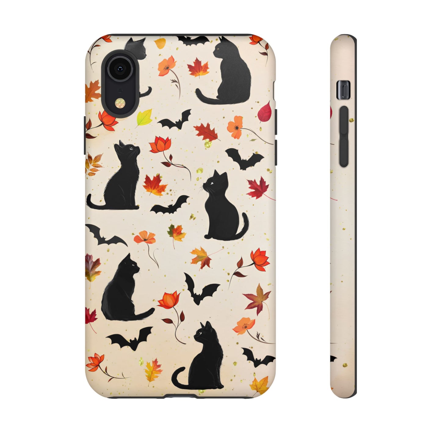 Cute Black Cats Halloween Phone Case - Aesthetic Fall Phone Cases - iPhone 16 15 14 13 12 11, Samsung Galaxy & Google Pixel Phone Covers - Boo and Bewear