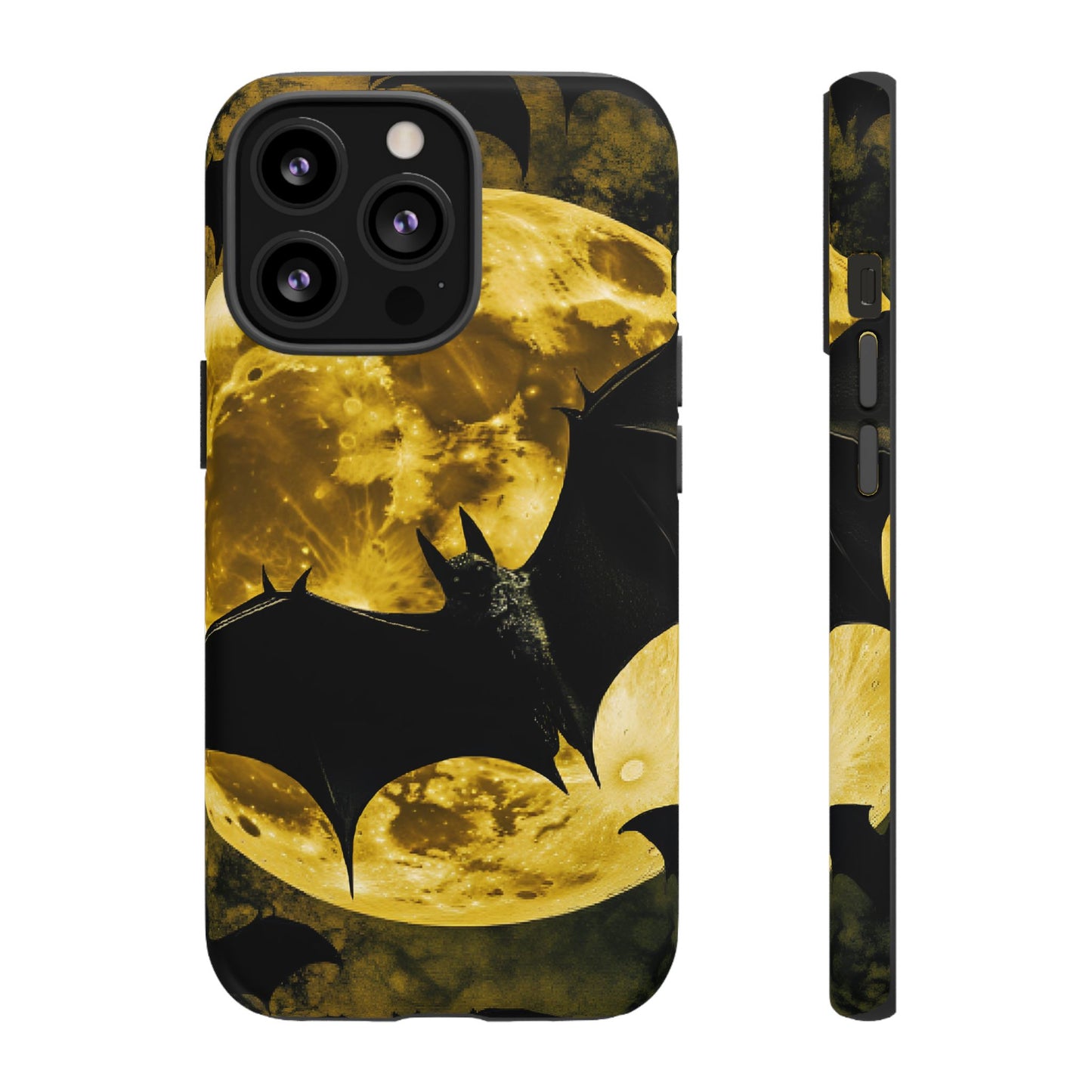 Gothic Bat and Moon Phone Case - Spooky Halloween Phone Cases for iPhone 16 15 14 13 12 11, Samsung Galaxy & Google Pixel