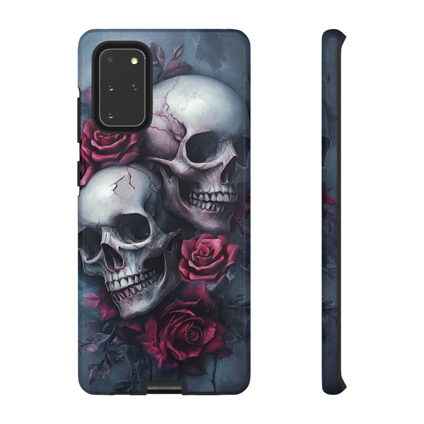 Skulls and Roses Phone Case - Gothic Dark Romance Phone Cases for iPhone 16 15 14 13 12 11, Samsung Galaxy & Google Pixel