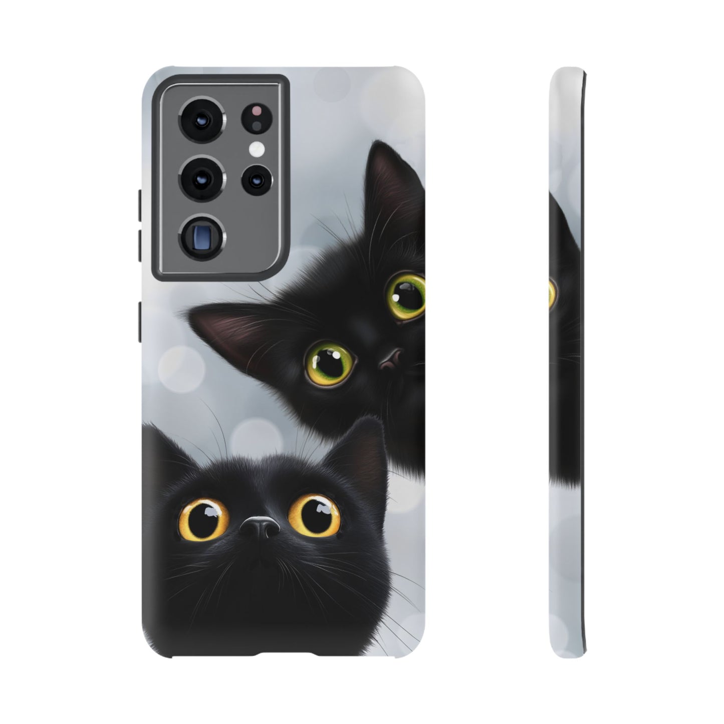 Cat Phone Case - Cute Black Cats Phone Cases for iPhone 16 15 14 13 12 11, Samsung Galaxy & Google Pixel