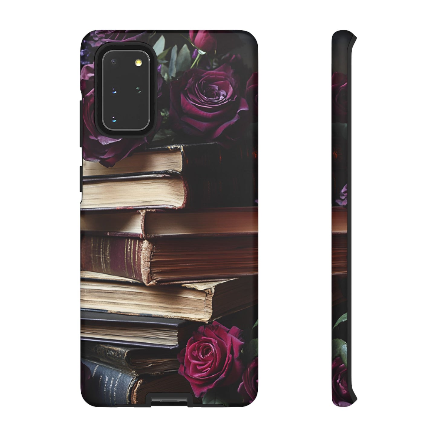 Books and Roses Phone Case - Bookish Dark Academia Phone Cover - iPhone 16 15 14 13 12 11, Samsung Galaxy & Google Pixel Phone Covers