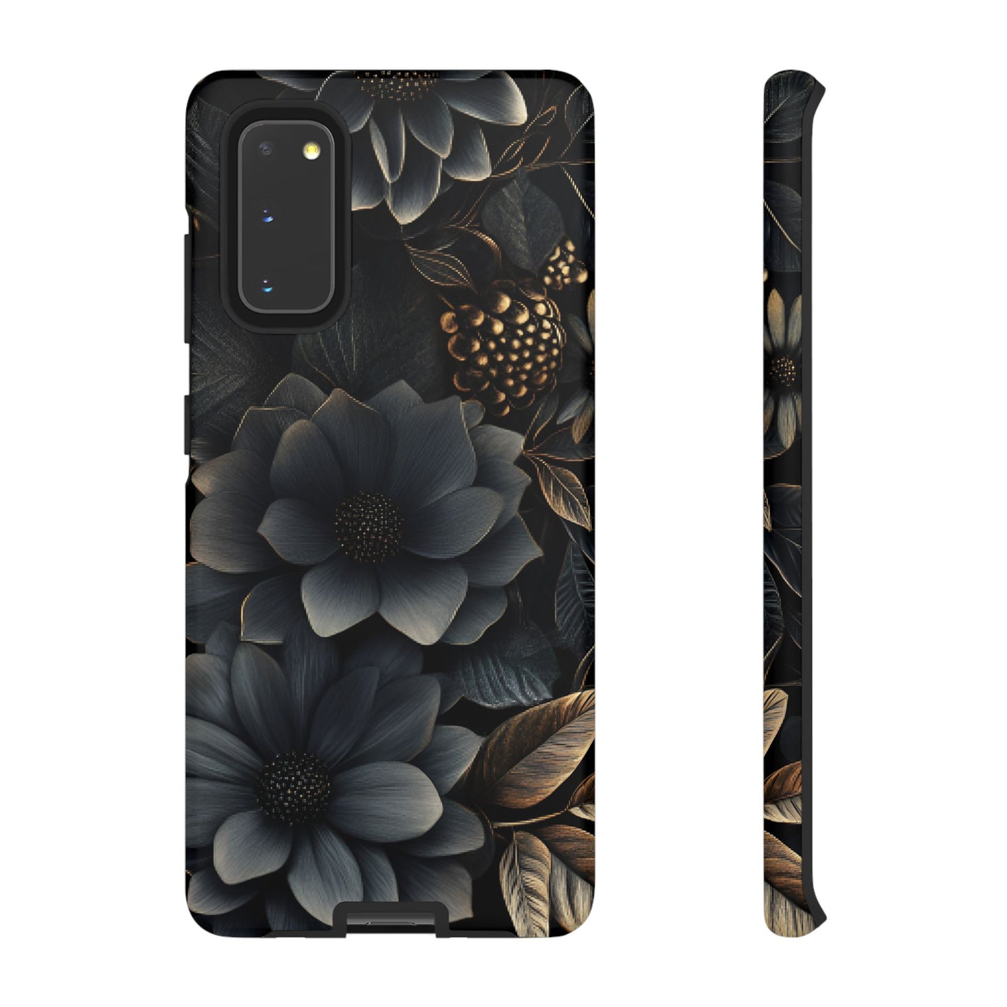 Dark Flower Phone Case for iPhone 16 15 14 13 12 11, Samsung Galaxy & Google Pixel