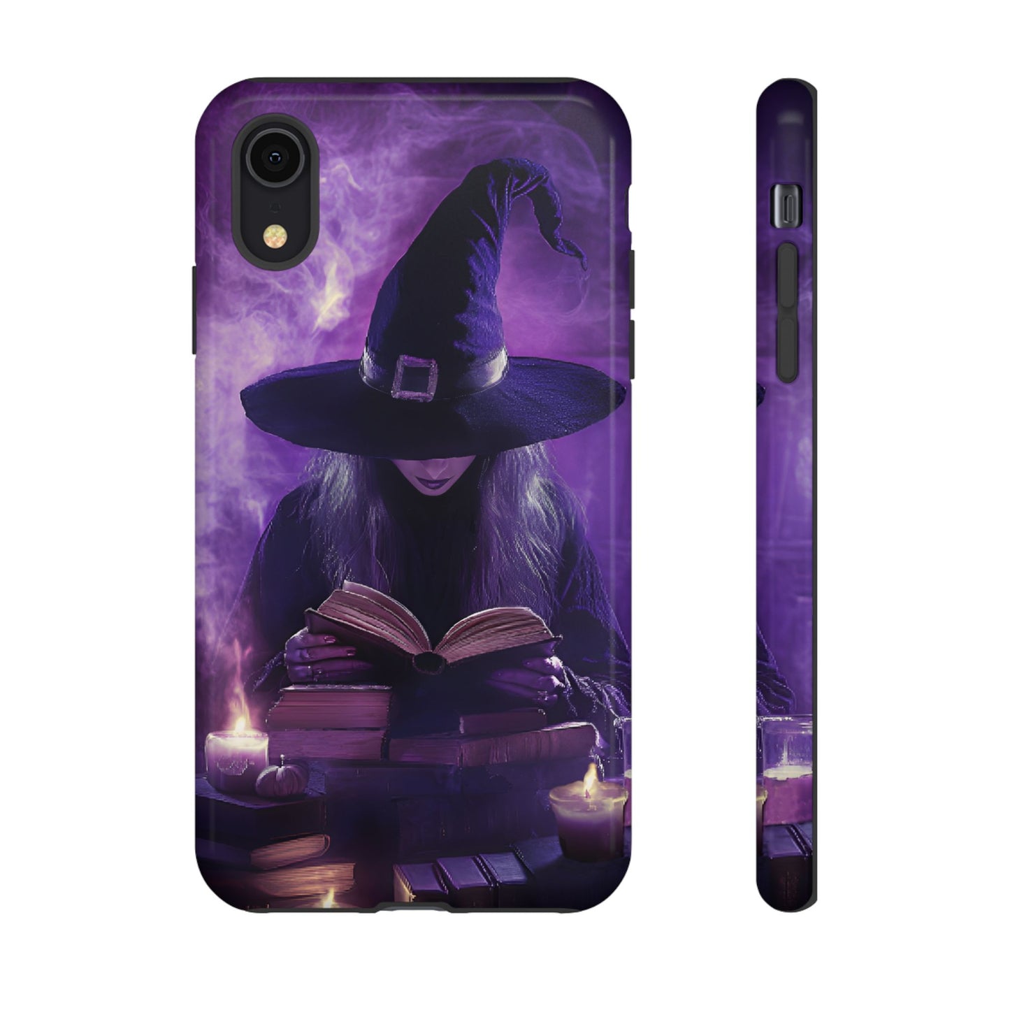 Witch Reading Book Phone Case - Witchy Halloween Phone Cases - iPhone 16 15 14 13 12 11, Samsung Galaxy & Google Pixel Phone Covers - Boo and Bewear