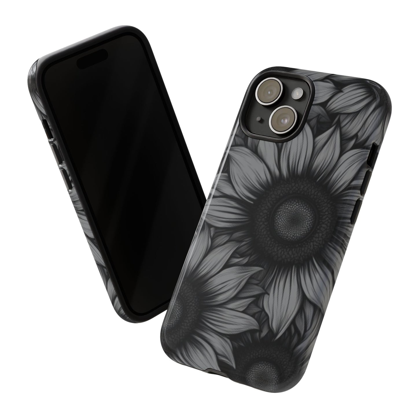 Sunflower Phone Case - Dark Gothic Floral Phone Cases for Phone 16 15 14 13 12 11, Samsung Galaxy & Google Pixel