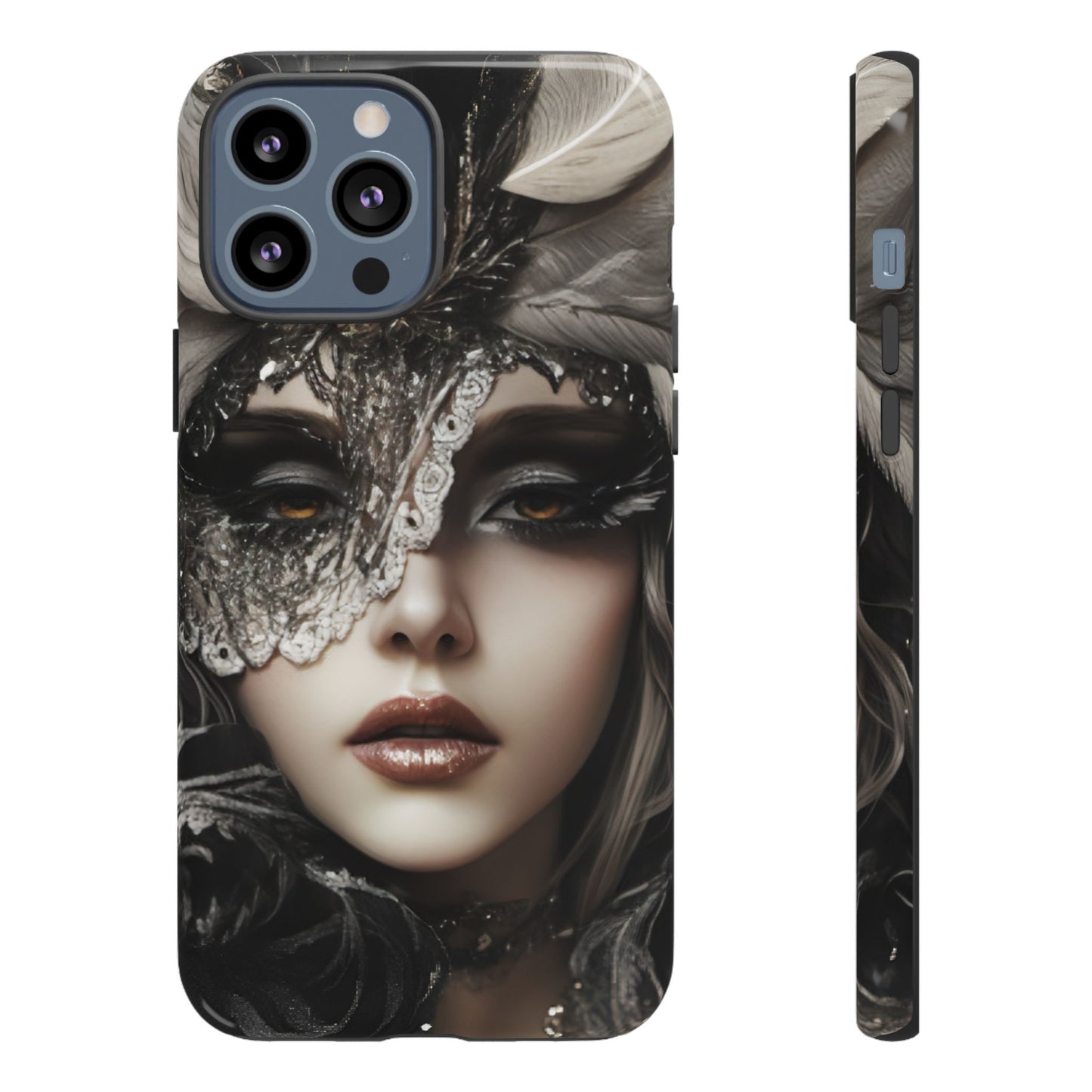 Goth Phone Case with Aesthetic Woman - iPhone 16 15 14 13 12 11, Samsung Galaxy & Google Pixel Phone Covers