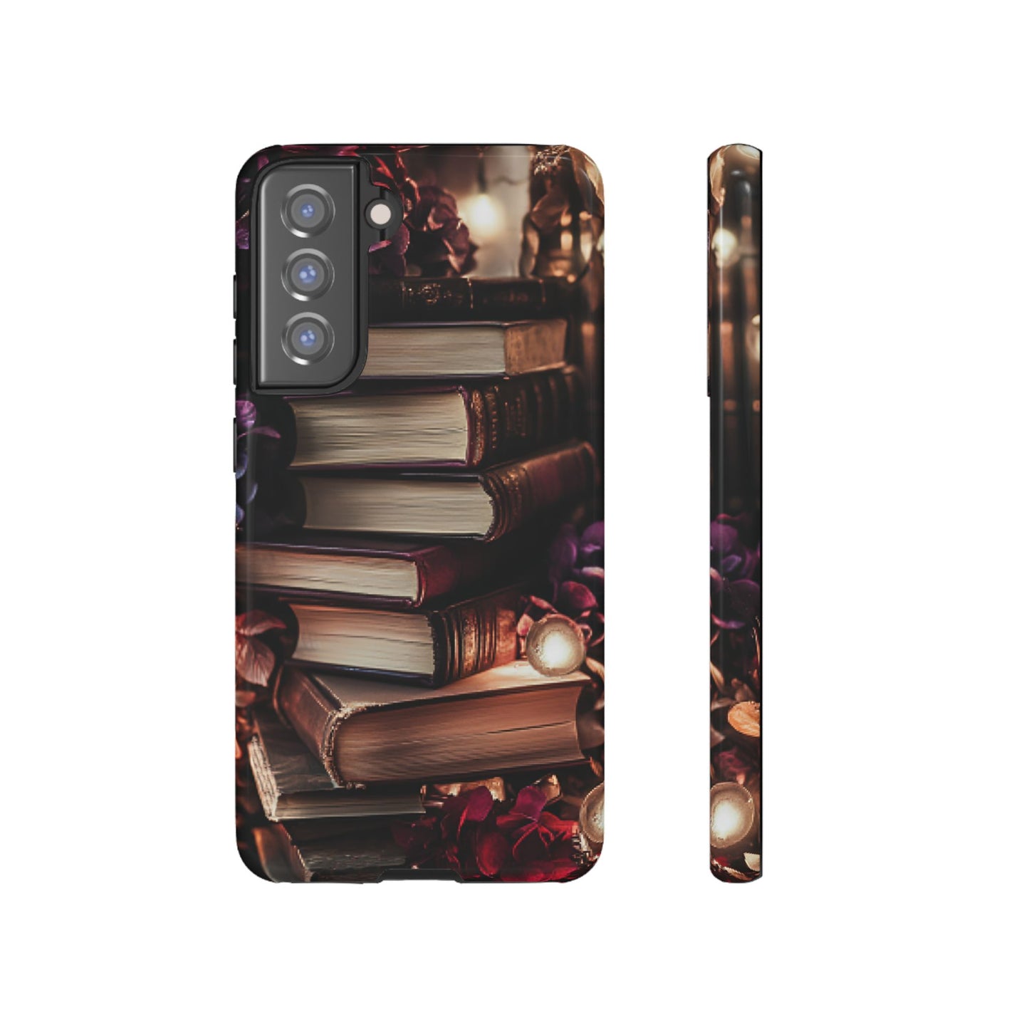 Book Lover Phone Case - Vintage Dark Academia Books - iPhone 16 15 14 13 12 11, Samsung Galaxy & Google Pixel Phone Covers