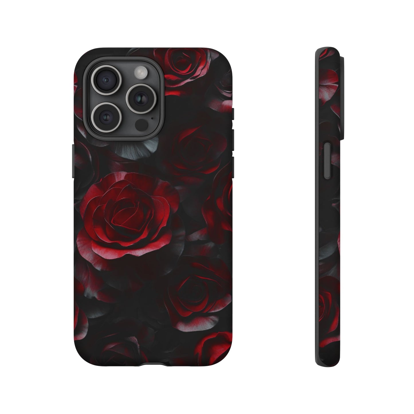 Dark Rose Flower Phone Case - Gothic Floral Phone Cases for iPhone 16 15 14 13 12 11, Samsung Galaxy & Google Pixel