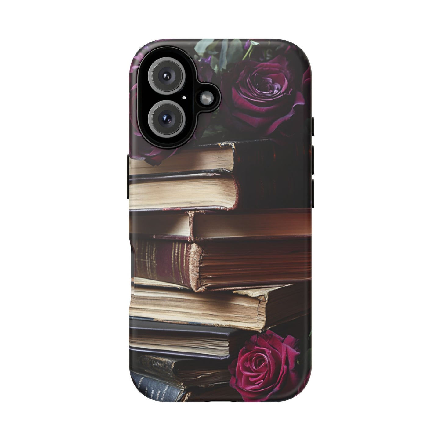 Books and Roses Phone Case - Bookish Dark Academia Phone Cover - iPhone 16 15 14 13 12 11, Samsung Galaxy & Google Pixel Phone Covers