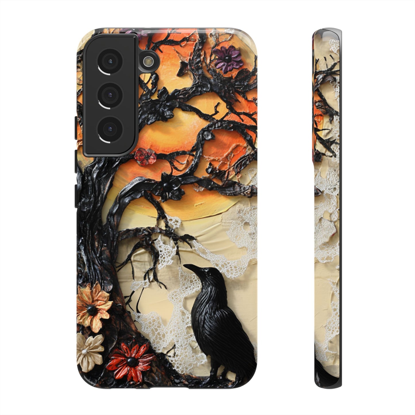 Gothic Raven Phone Case - Fantasy Goth Phone Cases for iPhone 16 15 14 13 12 11, Samsung Galaxy & Google Pixel