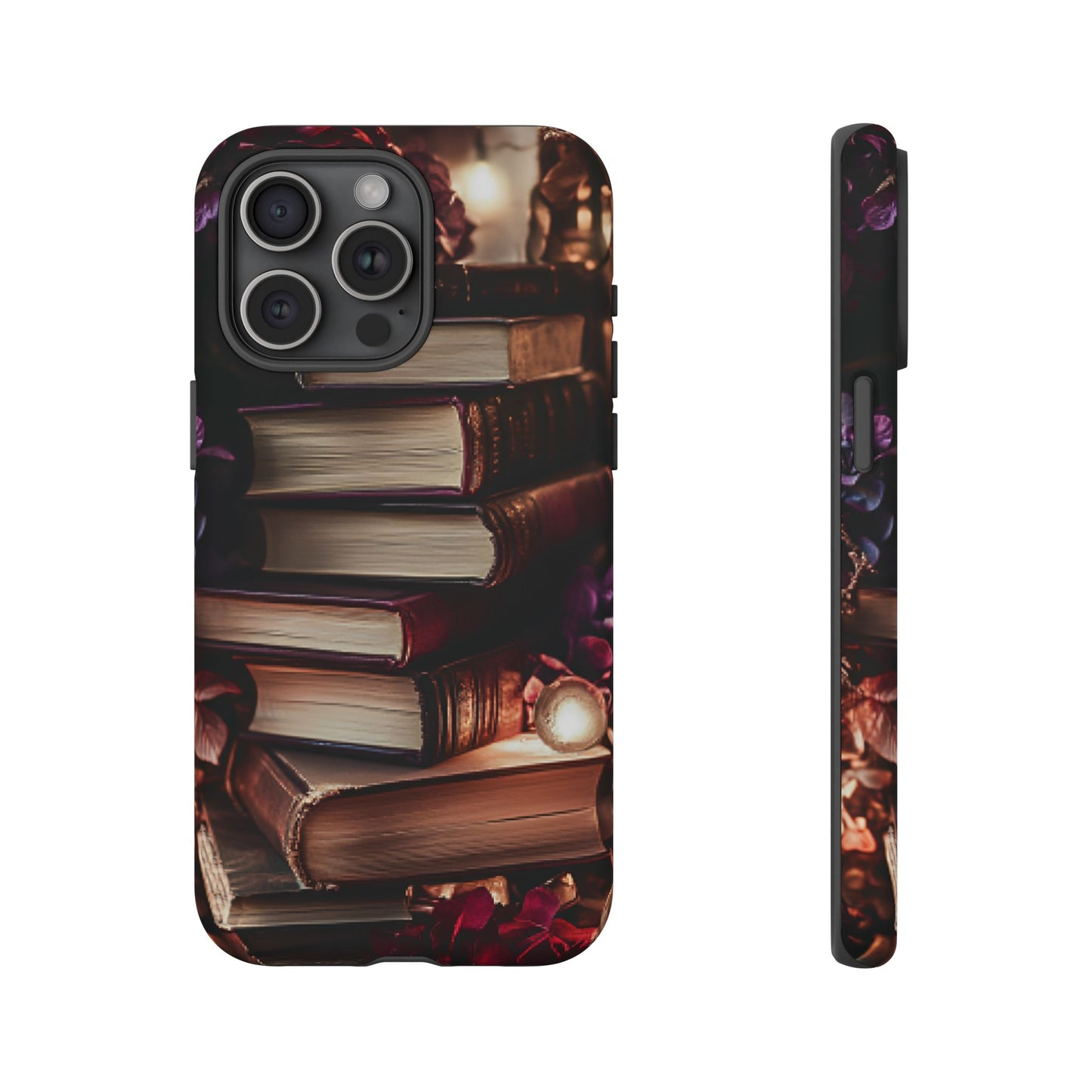 Book Lover Phone Case - Vintage Dark Academia Books - iPhone 16 15 14 13 12 11, Samsung Galaxy & Google Pixel Phone Covers