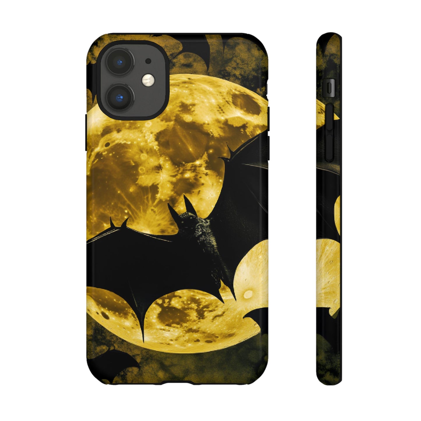 Gothic Bat and Moon Phone Case - Spooky Halloween Phone Cases - iPhone 16 15 14 13 12 11, Samsung Galaxy & Google Pixel Phone Covers