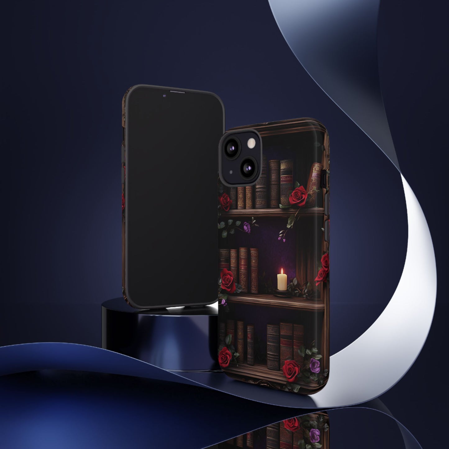 Vintage Books Phone Case - Goth Dark Academia Library Phone Cases for iPhone 16 15 14 13 12 11, Samsung Galaxy & Google Pixel