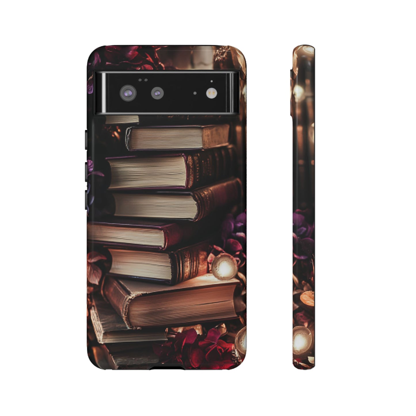 Book Lover Phone Case - Vintage Dark Academia Books - iPhone 16 15 14 13 12 11, Samsung Galaxy & Google Pixel Phone Covers