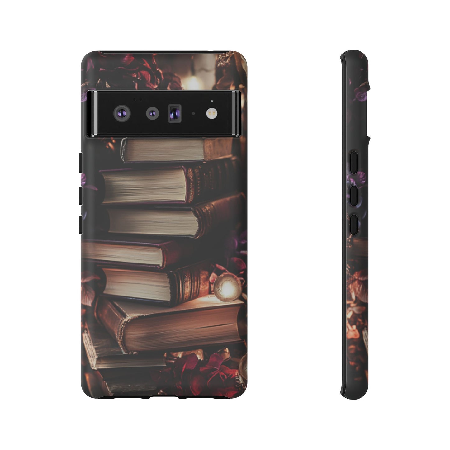 Book Lover Phone Case - Vintage Dark Academia Books - iPhone 16 15 14 13 12 11, Samsung Galaxy & Google Pixel Phone Covers