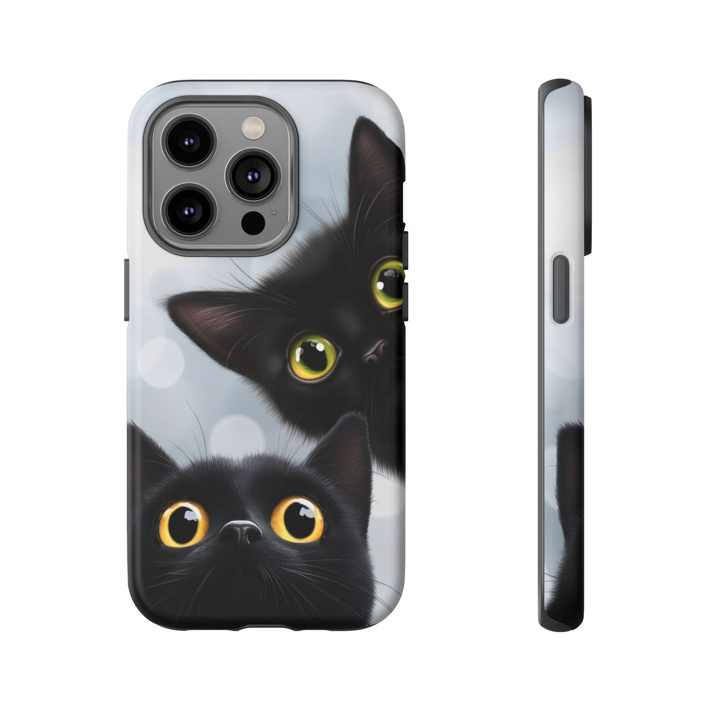 Cat Phone Case - Cute Black Cats Phone Cases for iPhone 16 15 14 13 12 11, Samsung Galaxy & Google Pixel