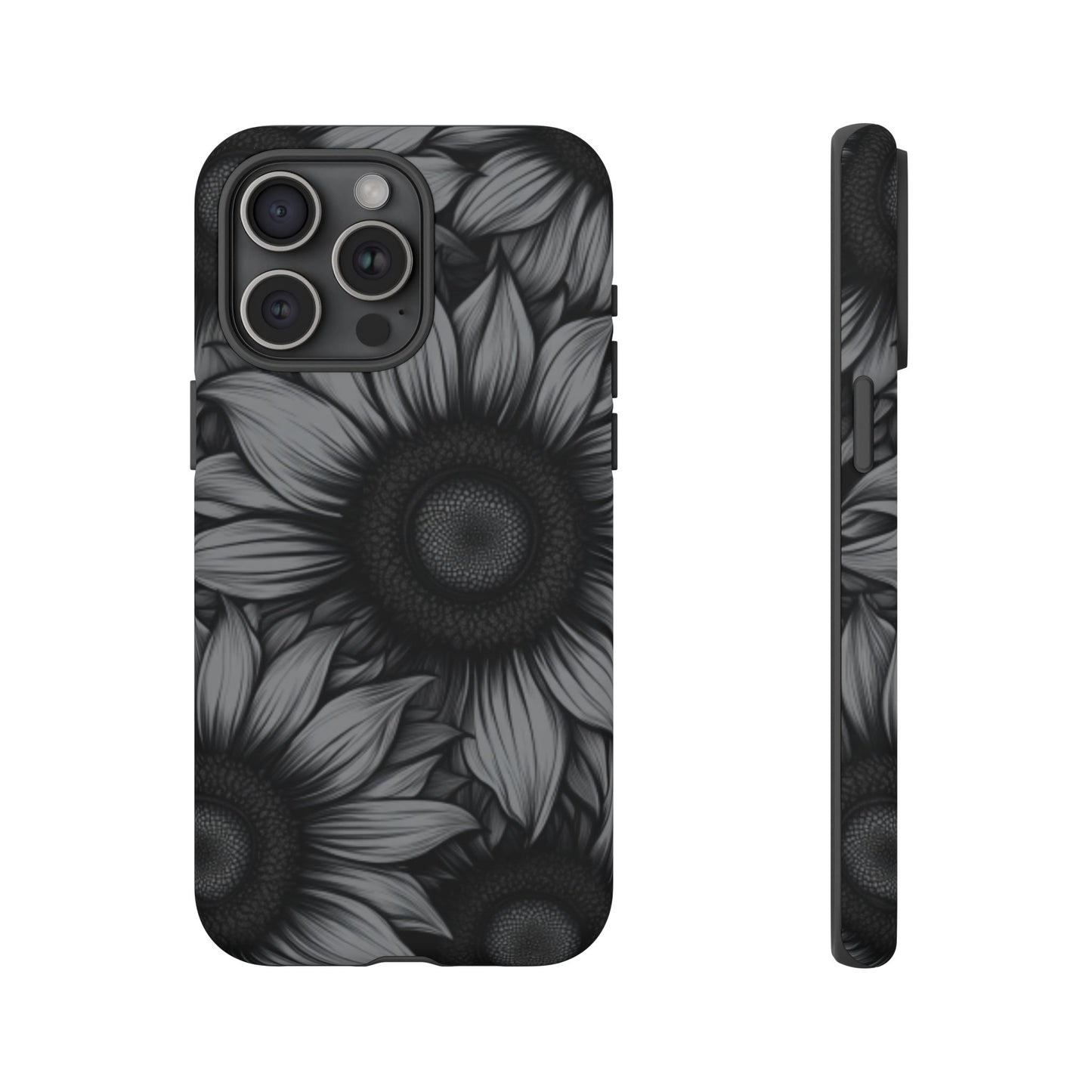 Sunflower Phone Case - Dark Gothic Floral Phone Cases for Phone 16 15 14 13 12 11, Samsung Galaxy & Google Pixel