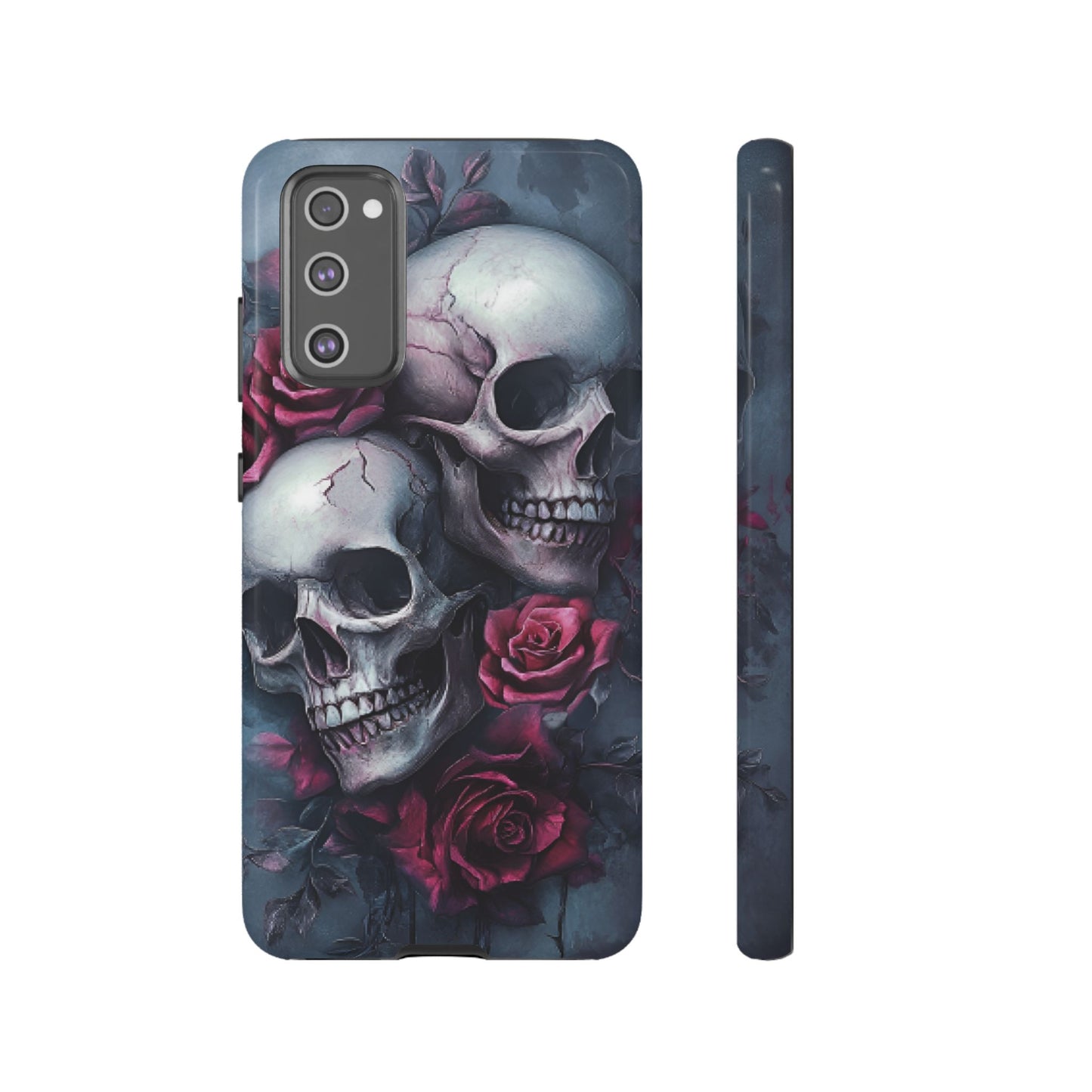 Skulls and Roses Phone Case - Gothic Dark Romance Phone Cases - iPhone 16 15 14 13 12 11, Samsung Galaxy & Google Pixel Phone Covers