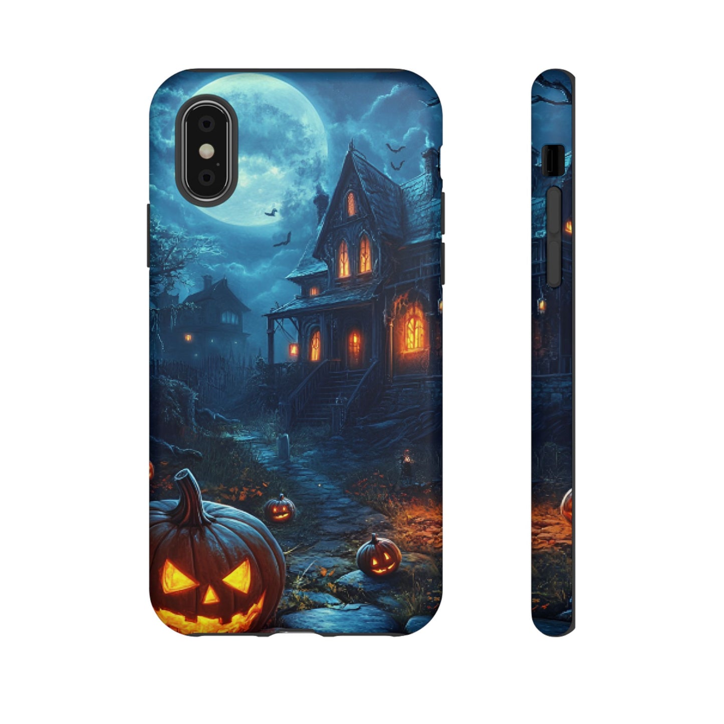 Halloween Haunted House Phone Case - Spooky & Scary Phone Cases - iPhone 16 15 14 13 12 11, Samsung Galaxy & Google Pixel Phone Covers - Boo and Bewear