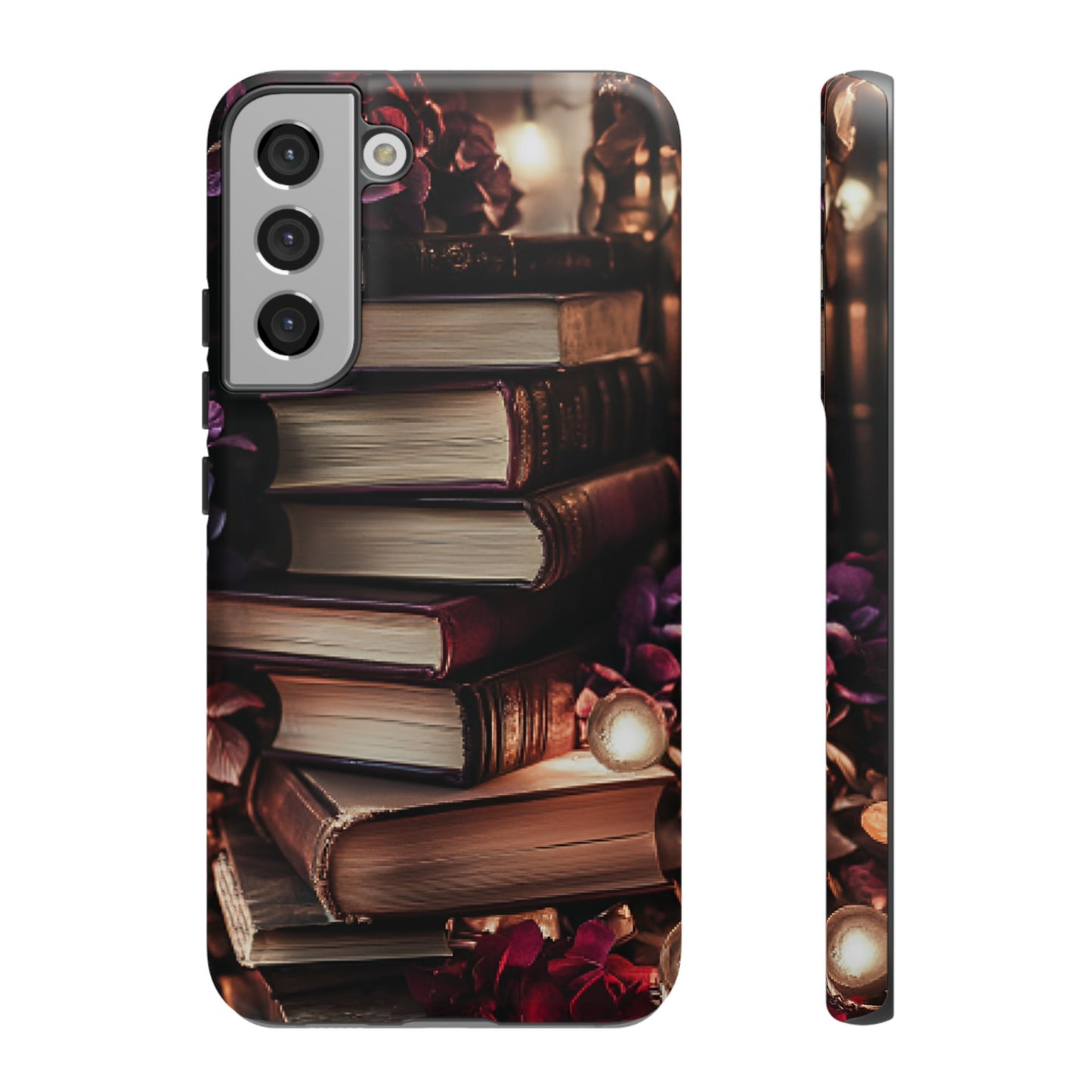 Book Lover Phone Case - Vintage Dark Academia Books - iPhone 16 15 14 13 12 11, Samsung Galaxy & Google Pixel Phone Covers