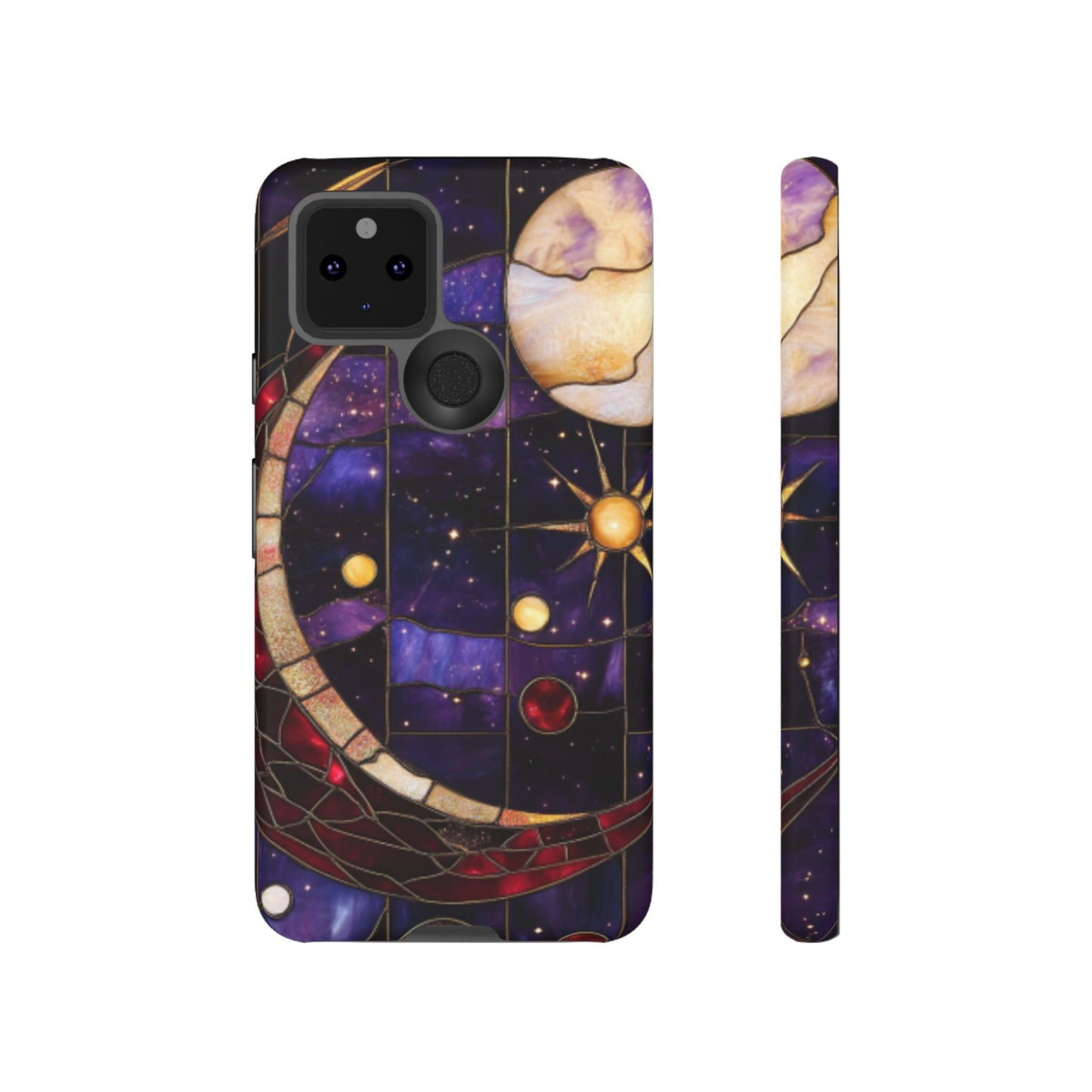 Celestial Stained Glass Phone Case - iPhone 16 15 14 13 12 11, Samsung Galaxy & Google Pixel Phone Covers