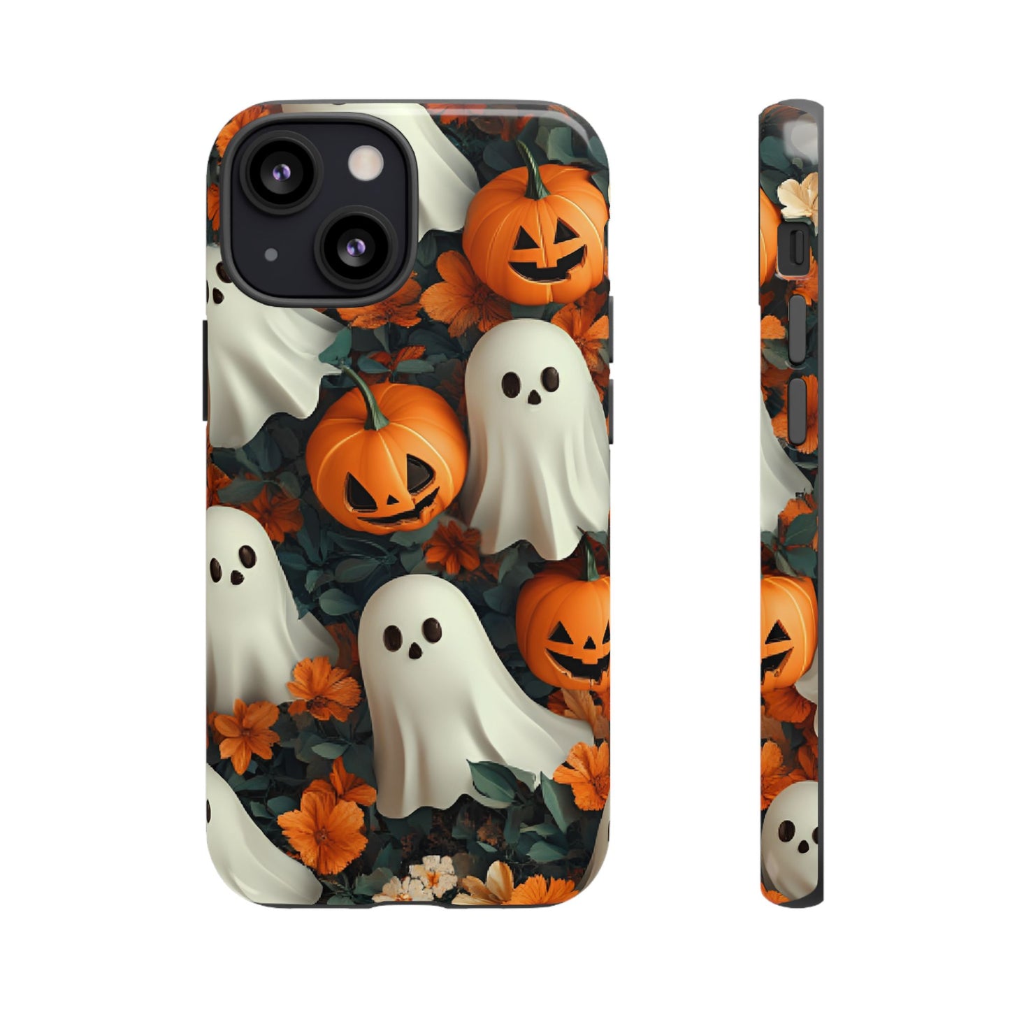 Halloween Ghosts and Pumpkins Phone Case - Spooky and Cute Phone Cases - iPhone 16 15 14 13 12 11, Samsung Galaxy & Google Pixel Phone Covers