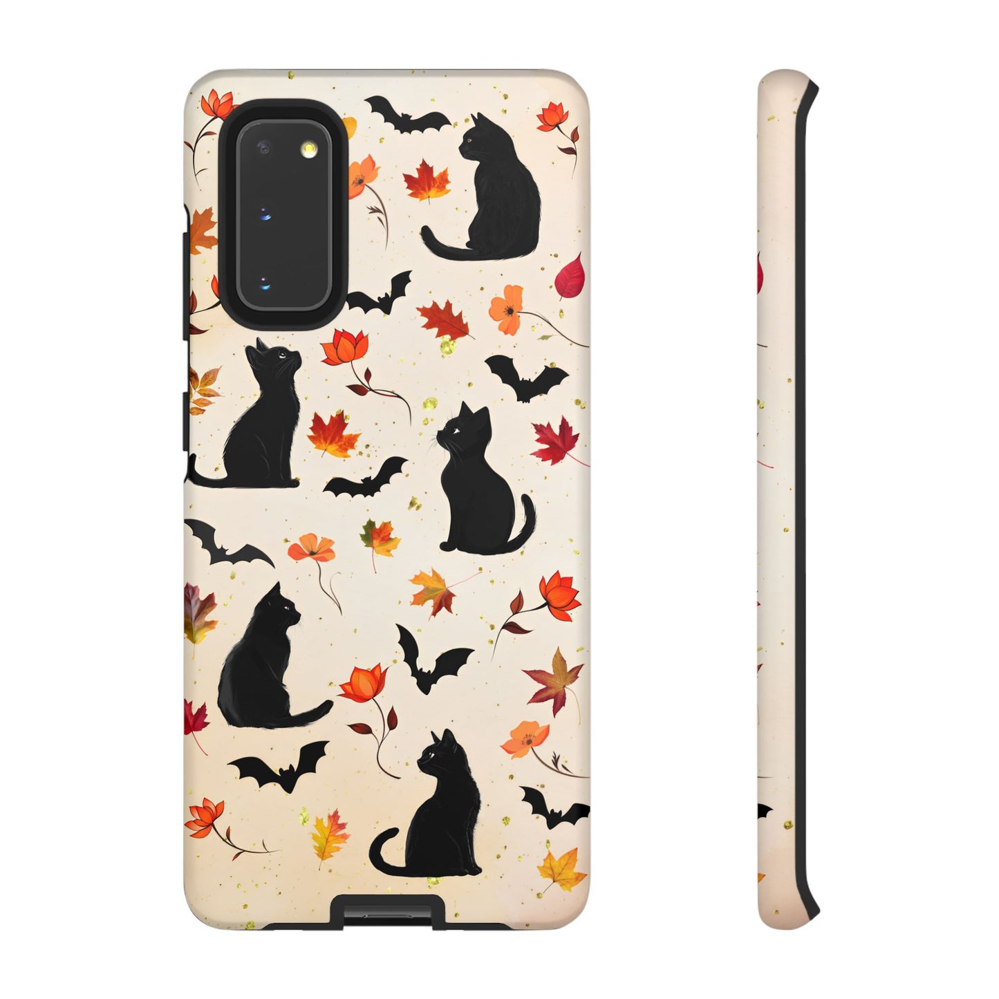 Cute Black Cats Halloween Phone Case - Aesthetic Fall Phone Cases for iPhone 16 15 14 13 12 11, Samsung Galaxy & Google Pixel