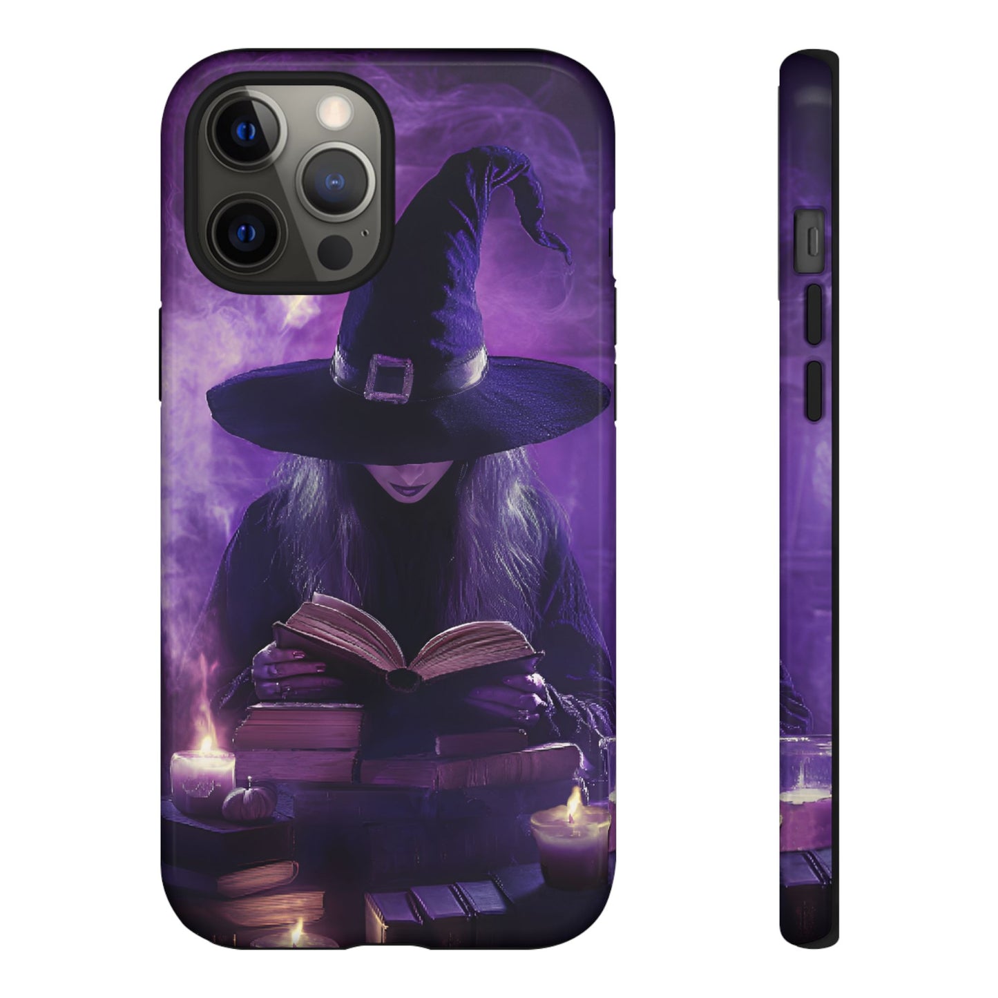 Witch Reading Book Phone Case - Witchy  Halloween Phone Cases - iPhone 16 15 14 13 12 11, Samsung Galaxy & Google Pixel Phone Covers