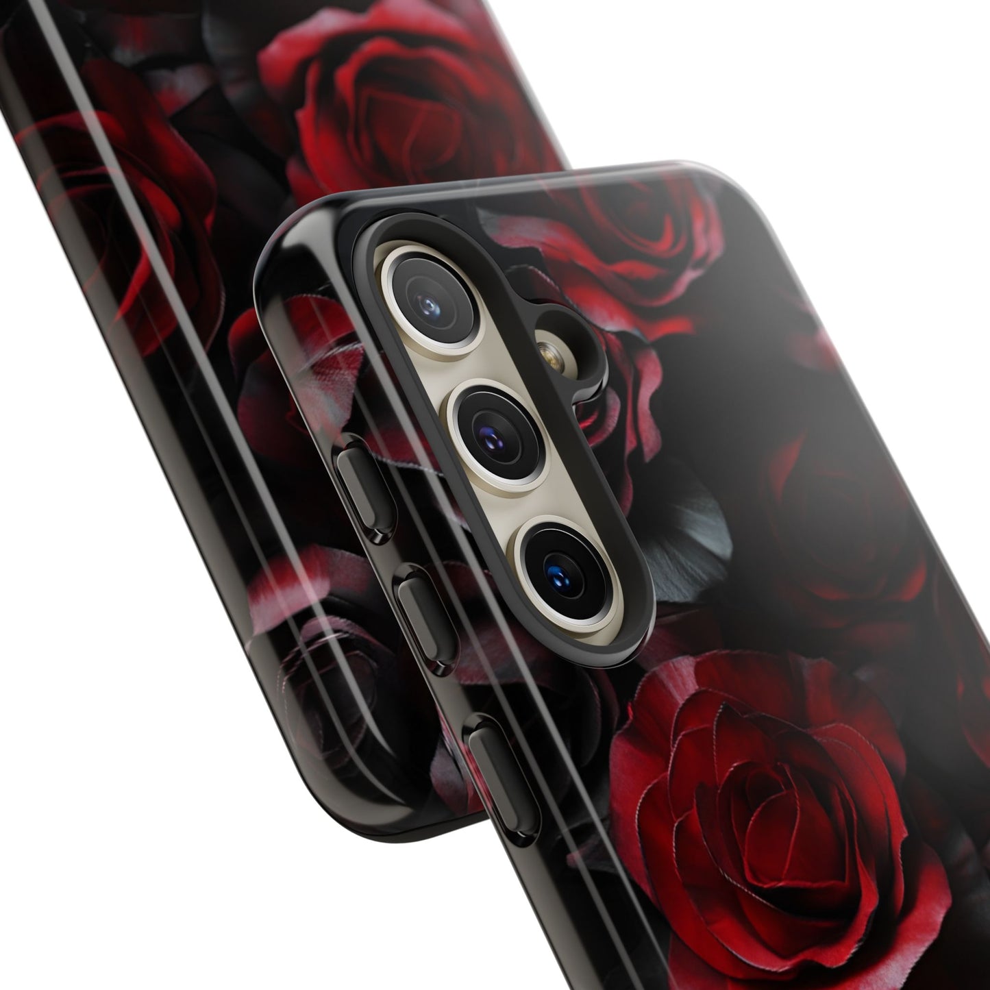 Dark Rose Flower Phone Case - Gothic Floral Phone Cases for iPhone 16 15 14 13 12 11, Samsung Galaxy & Google Pixel