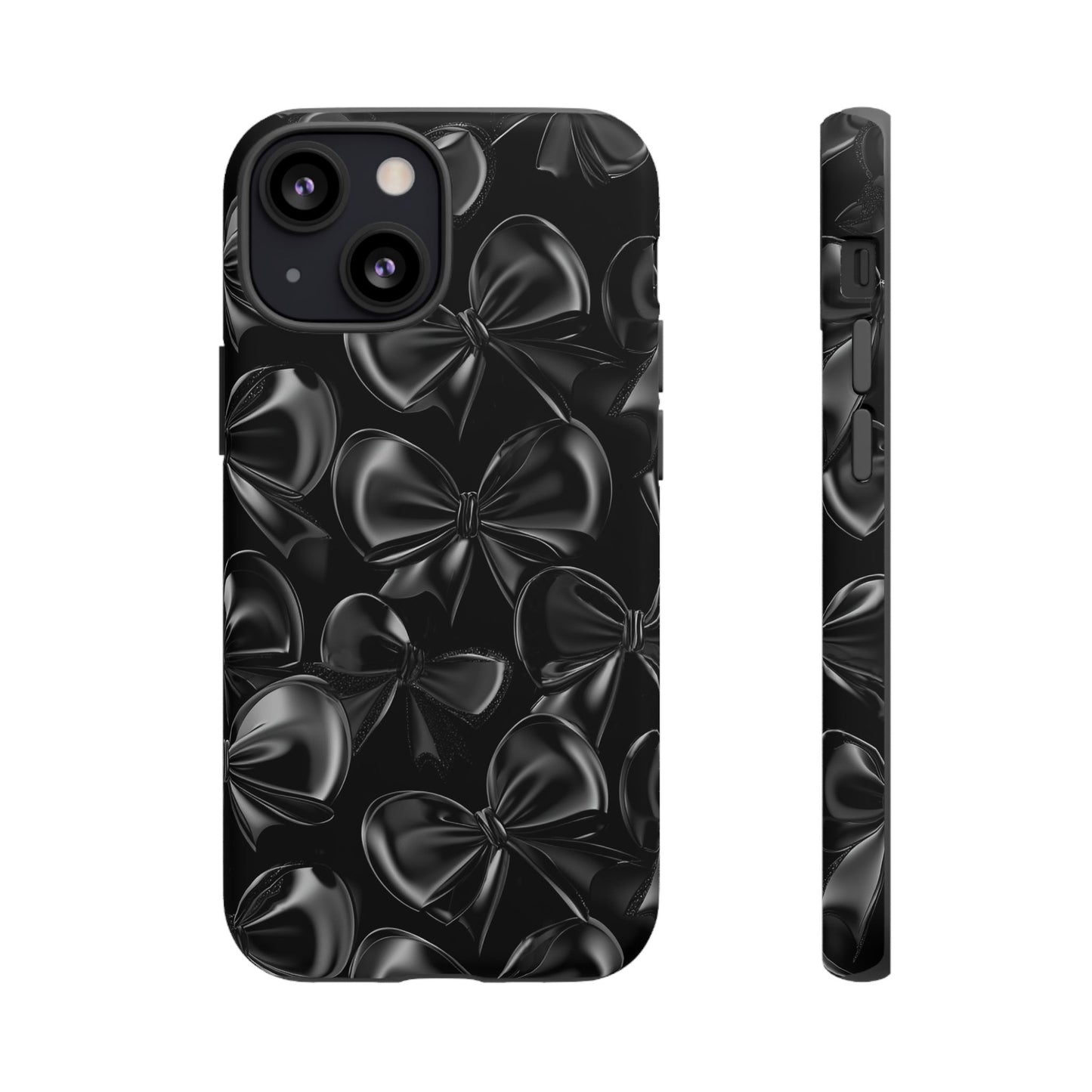 Black Bow Phone Case - Gothic Dark Coquette Phone Cover - iPhone 16 15 14 13 12 11, Samsung Galaxy & Google Pixel Phone Covers