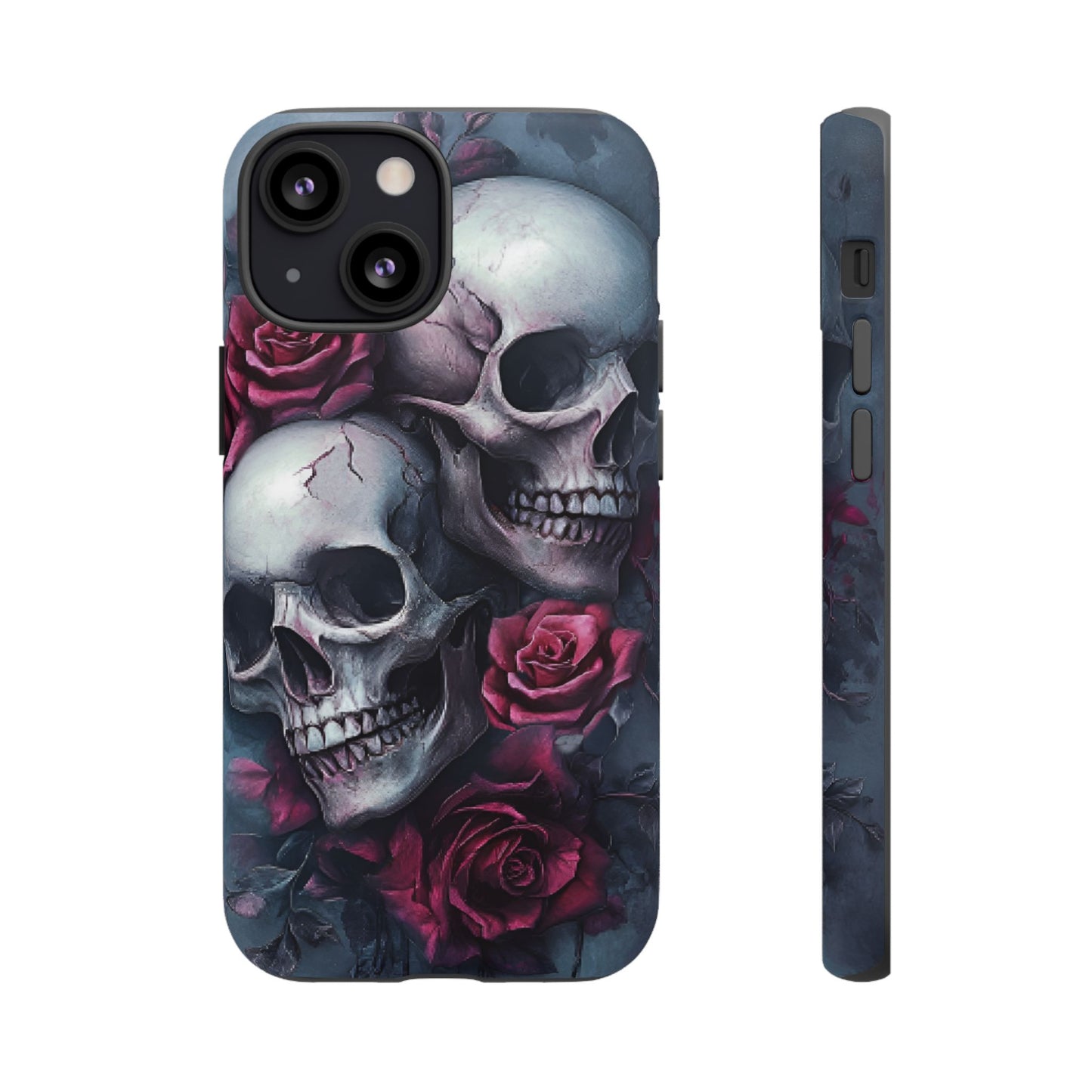 Skulls and Roses Phone Case - Gothic Dark Romance Phone Cases - iPhone 16 15 14 13 12 11, Samsung Galaxy & Google Pixel Phone Covers