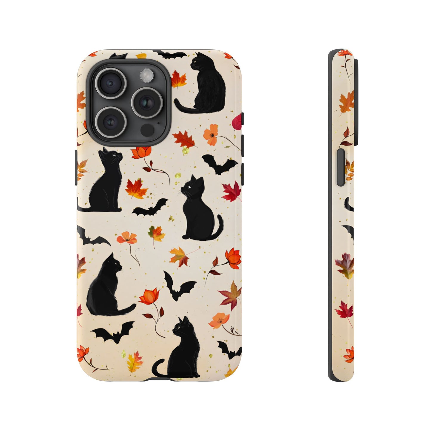 Cute Black Cats Halloween Phone Case - Aesthetic Fall Phone Cases - iPhone 16 15 14 13 12 11, Samsung Galaxy & Google Pixel Phone Covers