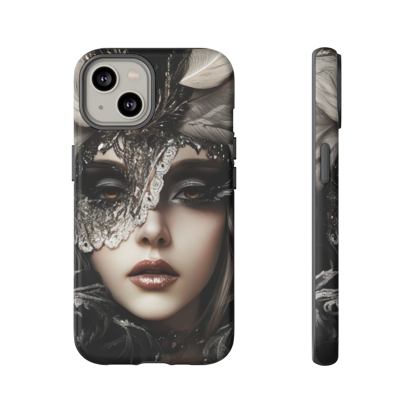 Goth Phone Case with Aesthetic Woman for iPhone 16 15 14 13 12 11, Samsung Galaxy & Google Pixel