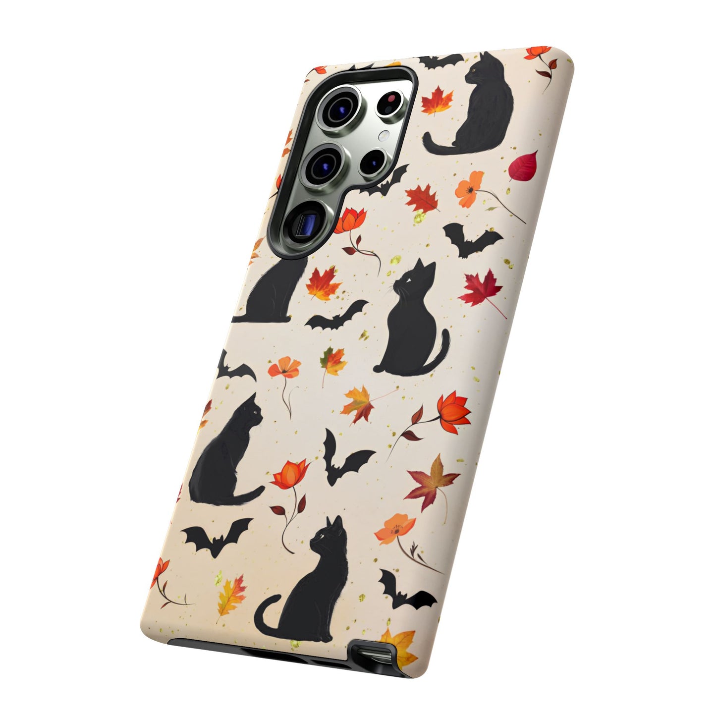 Cute Black Cats Halloween Phone Case - Aesthetic Fall Phone Cases - iPhone 16 15 14 13 12 11, Samsung Galaxy & Google Pixel Phone Covers