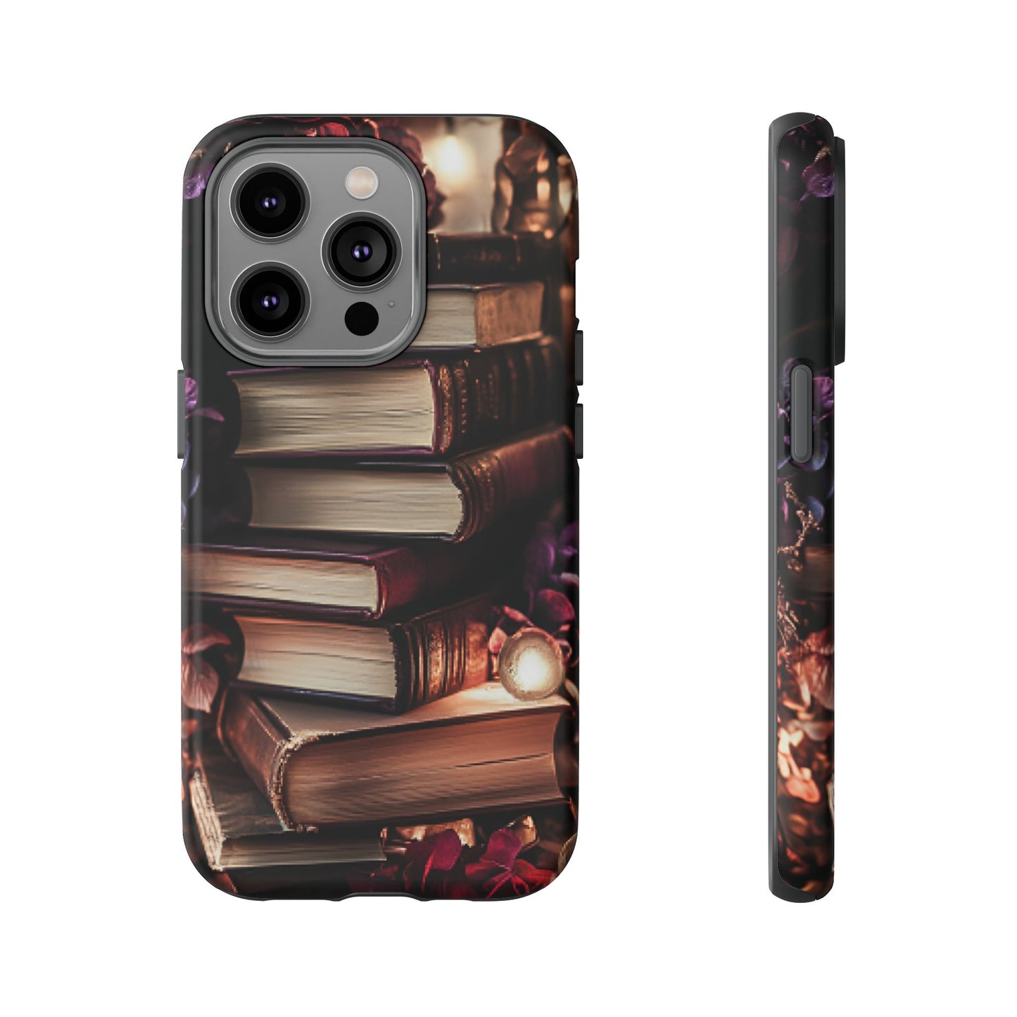 Book Lover Phone Case - Vintage Dark Academia Books - iPhone 16 15 14 13 12 11, Samsung Galaxy & Google Pixel Phone Covers