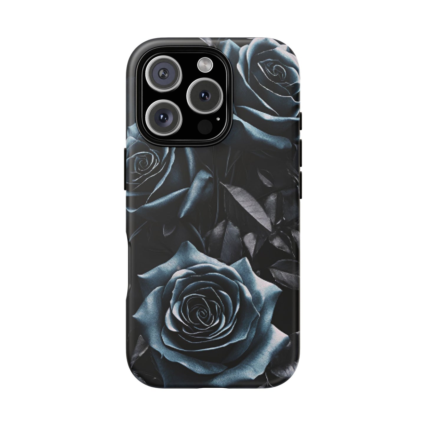 Black and Blue Roses Phone Case - Dark and Moody Gothic Flower Phone Cases - iPhone 16 15 14 13 12 11, Samsung Galaxy & Google Pixel Phone Covers